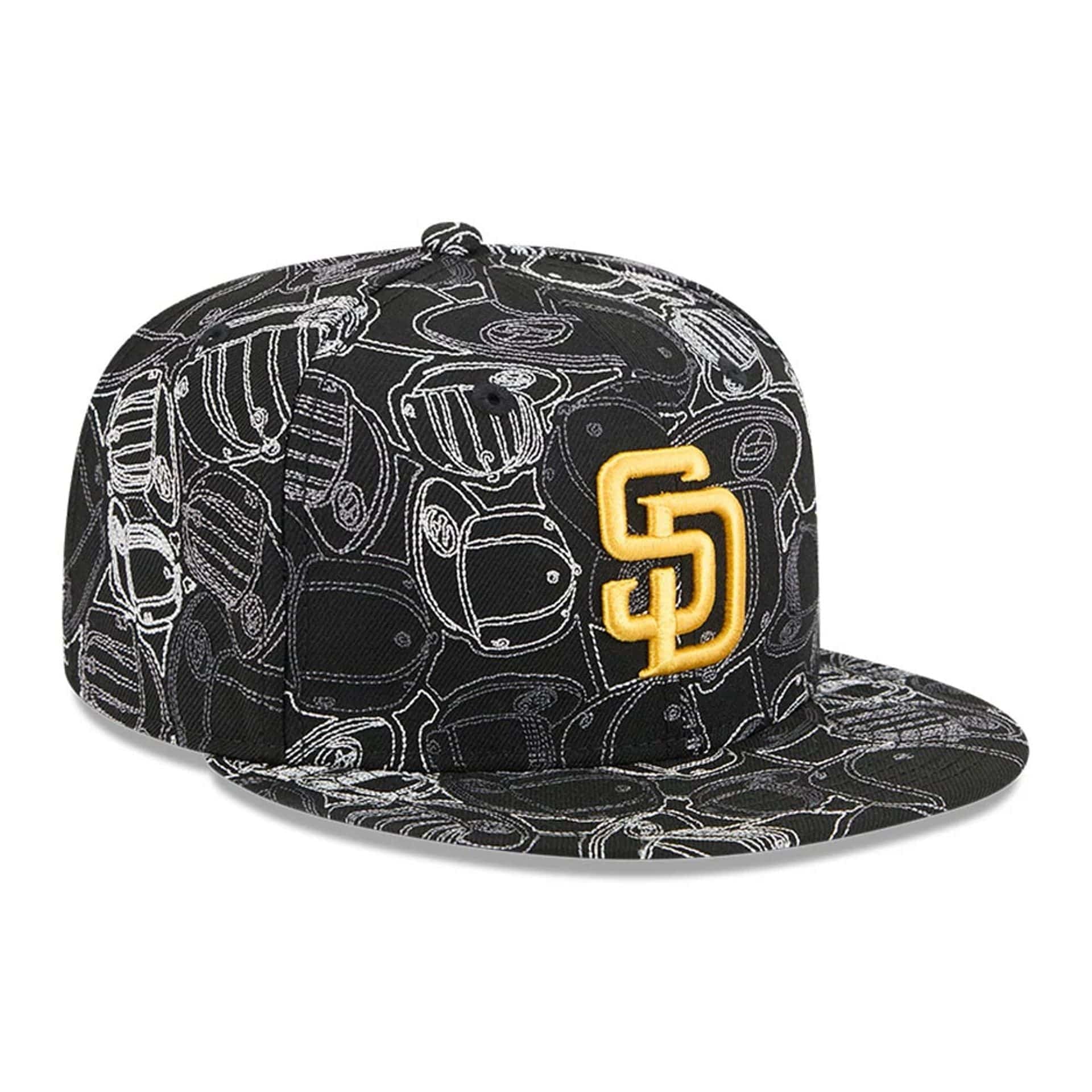 San Diego Padres MLB Cap Scramble Black 59FIFTY Fitted Cap