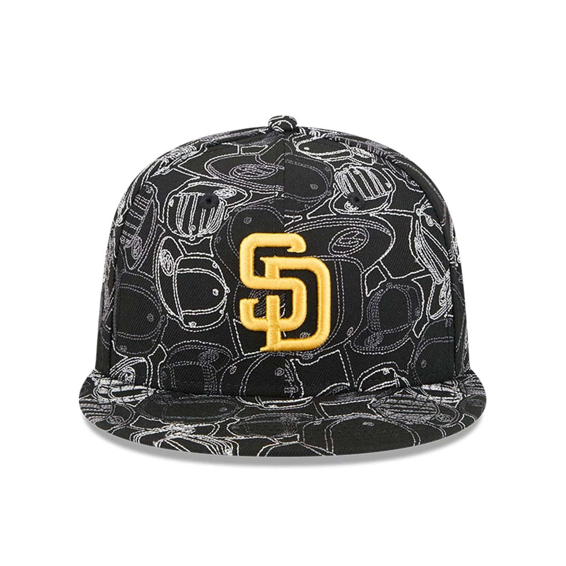San Diego Padres MLB Cap Scramble Black 59FIFTY Fitted Cap