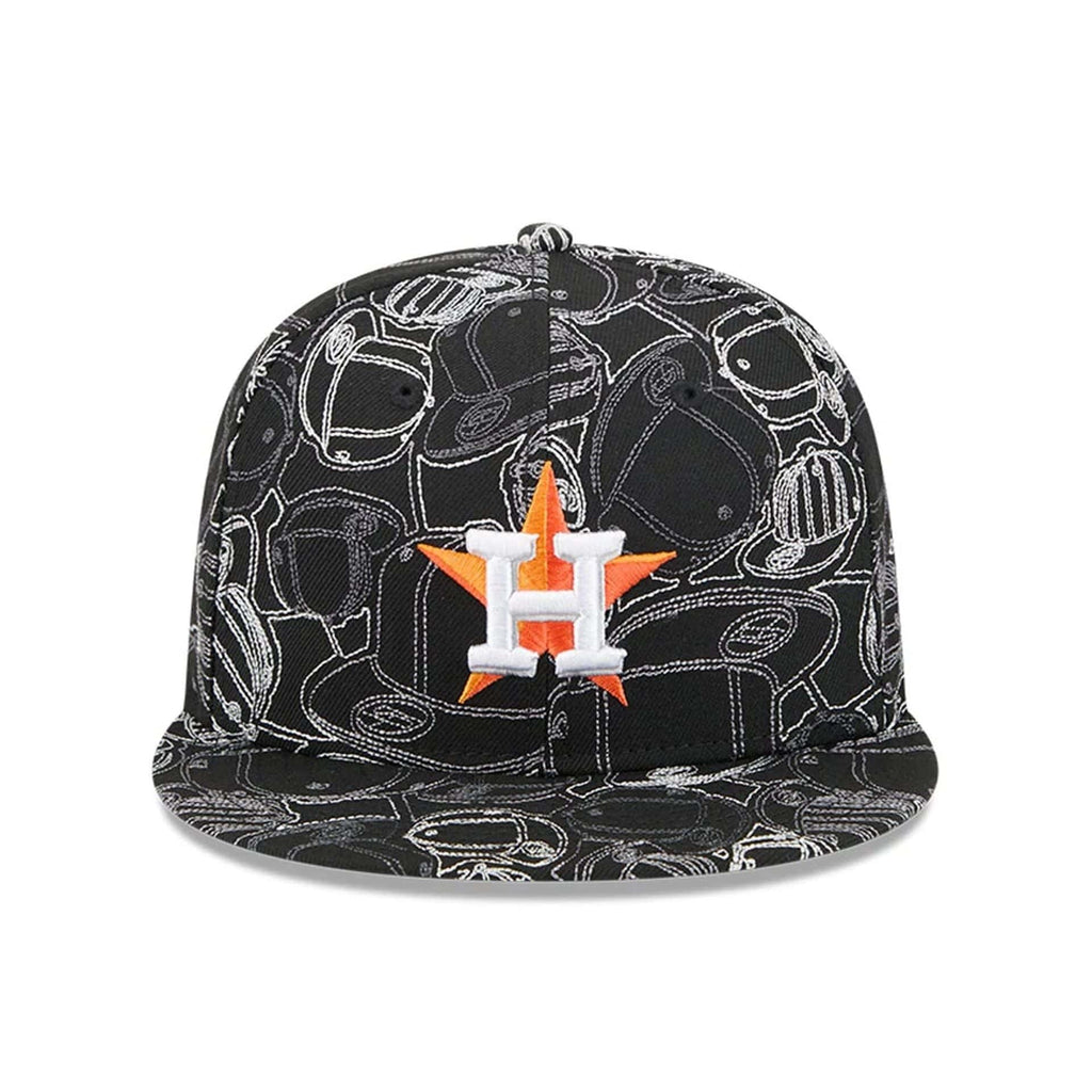 Houston Astros MLB Cap Scramble Black 59FIFTY Fitted Cap