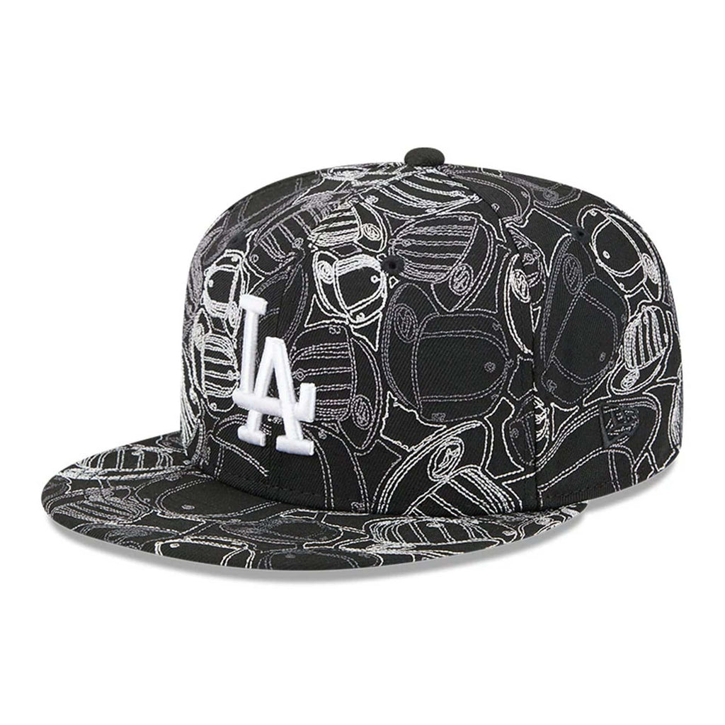 LA Dodgers MLB Cap Scramble Black 59FIFTY Fitted Cap