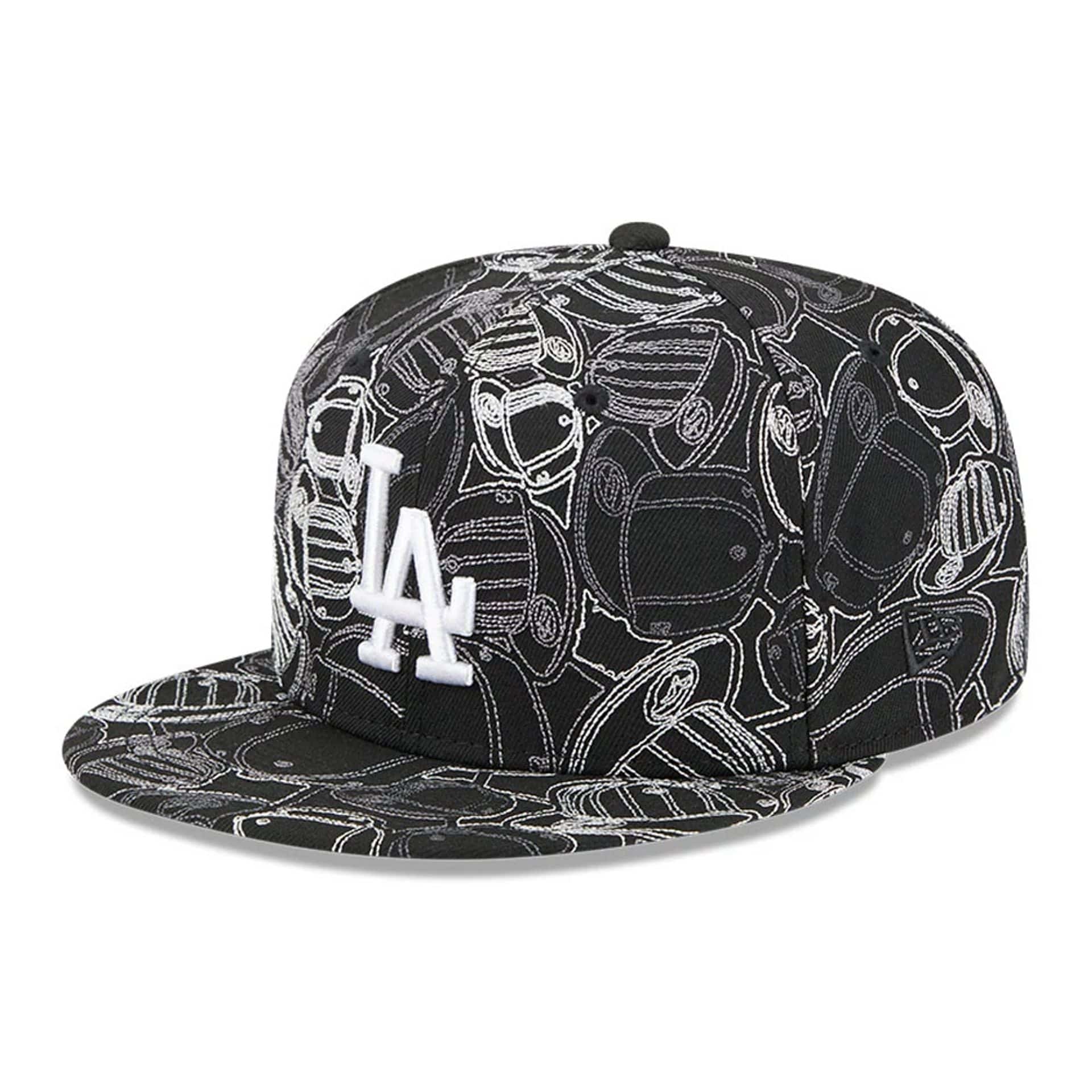 LA Dodgers MLB Cap Scramble Black 59FIFTY Fitted Cap