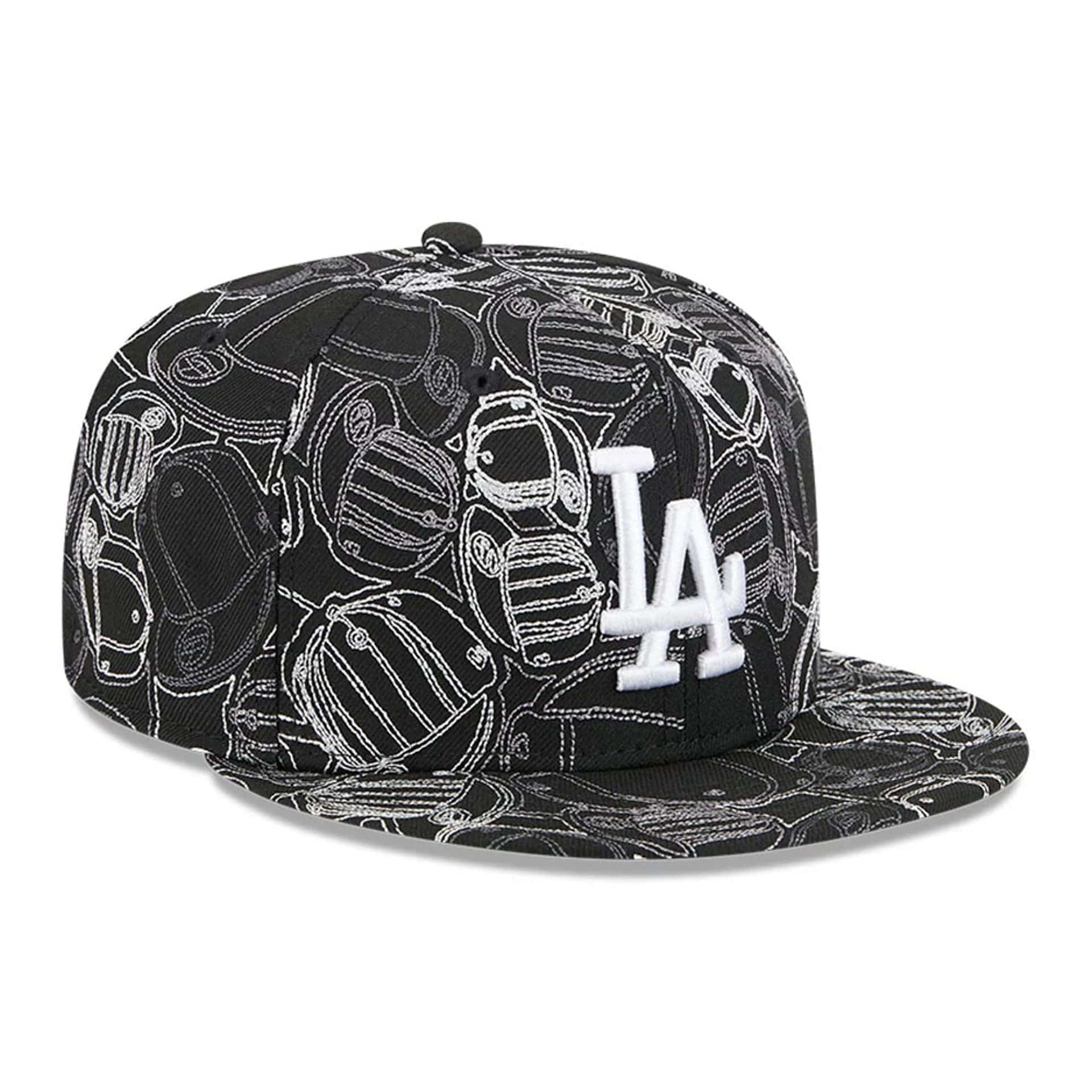 LA Dodgers MLB Cap Scramble Black 59FIFTY Fitted Cap