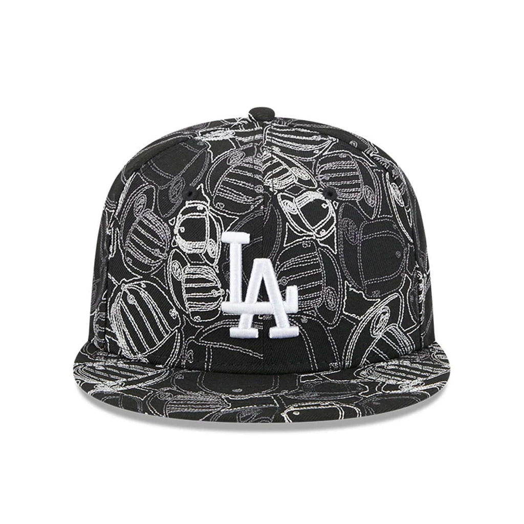 LA Dodgers MLB Cap Scramble Black 59FIFTY Fitted Cap