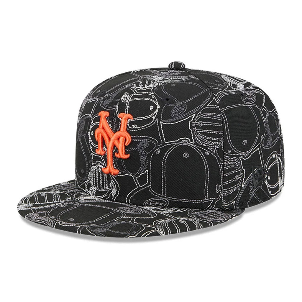 New York Mets MLB Cap Scramble Black 59FIFTY Fitted Cap