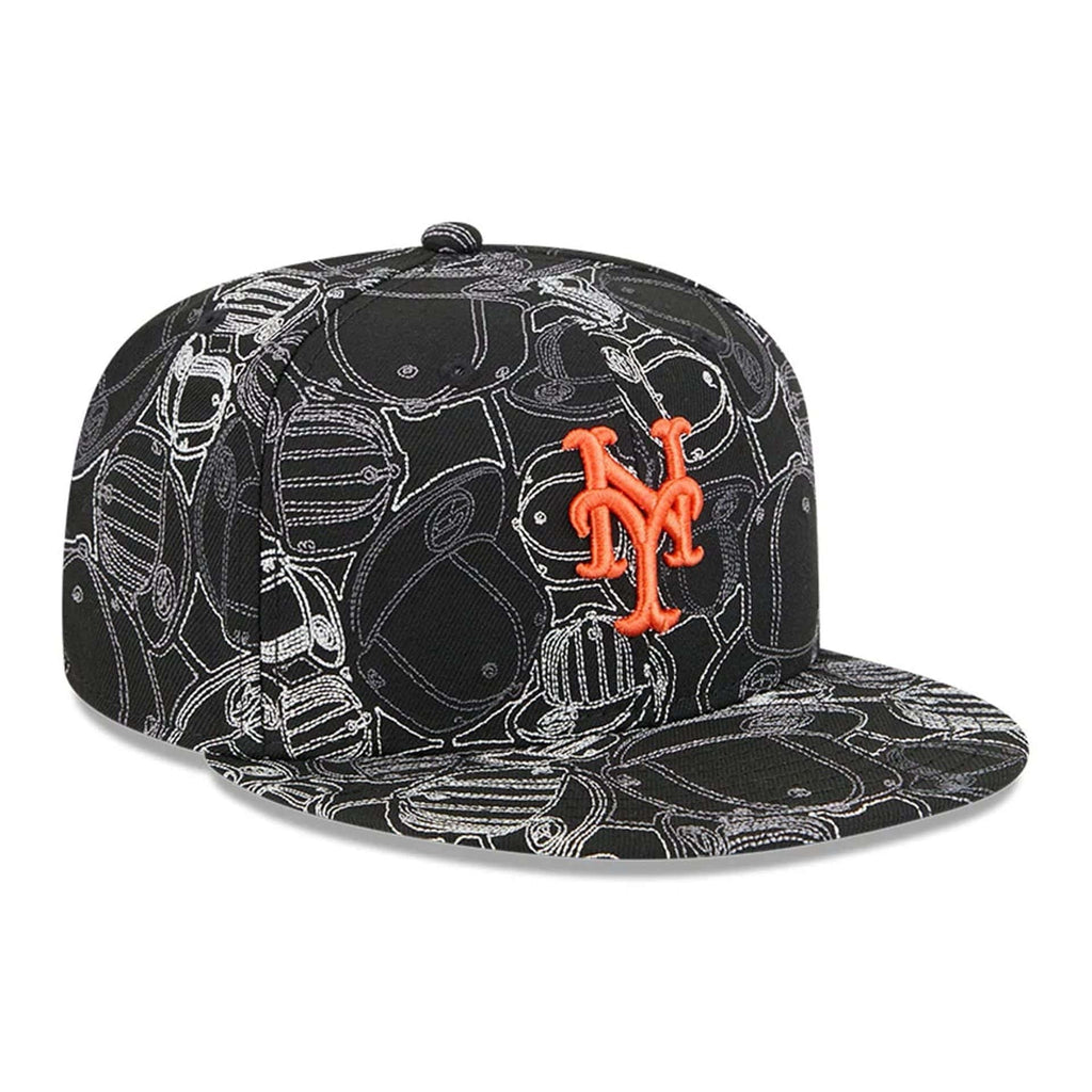 New York Mets MLB Cap Scramble Black 59FIFTY Fitted Cap