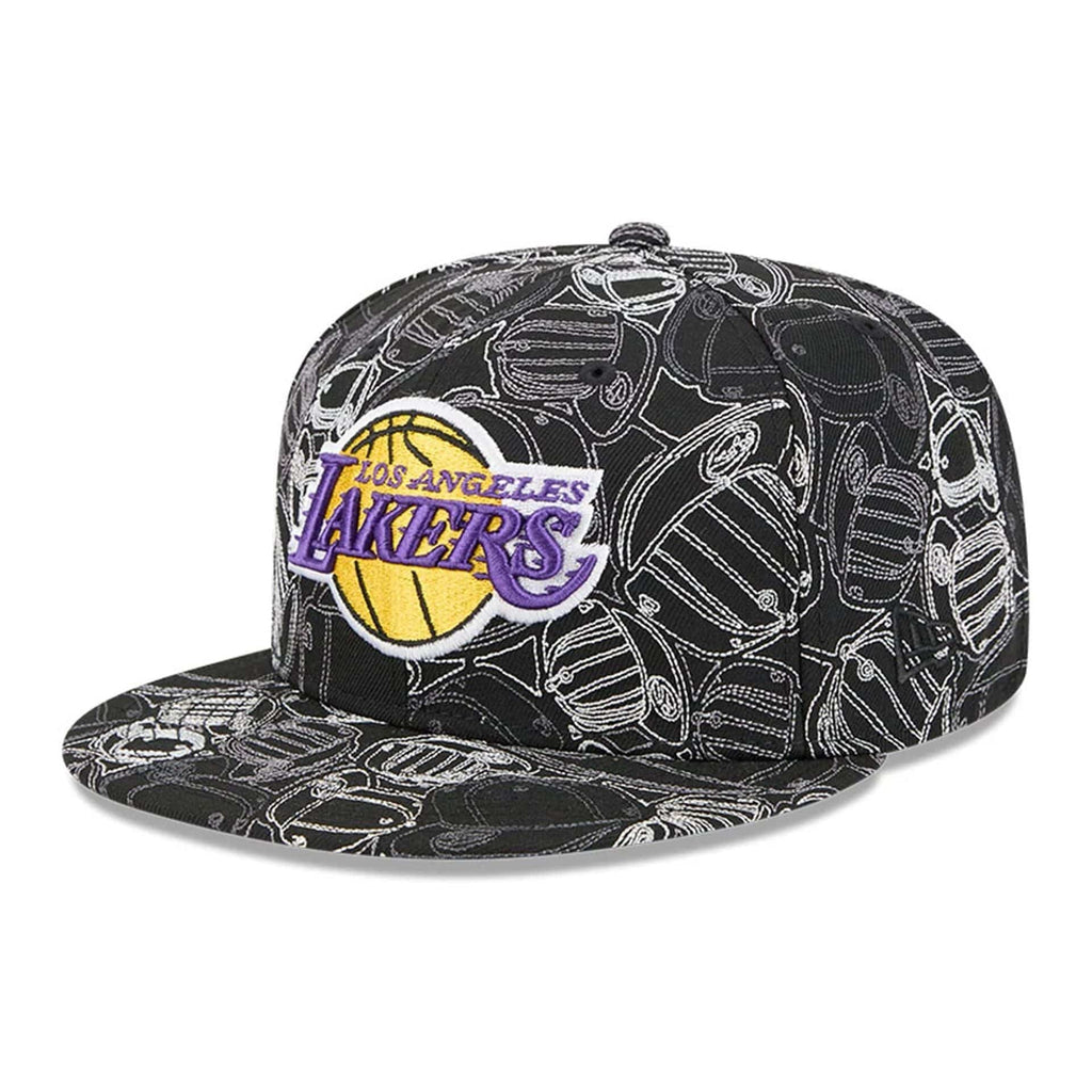 LA Lakers NBA Cap Scramble Black 59FIFTY Fitted Cap