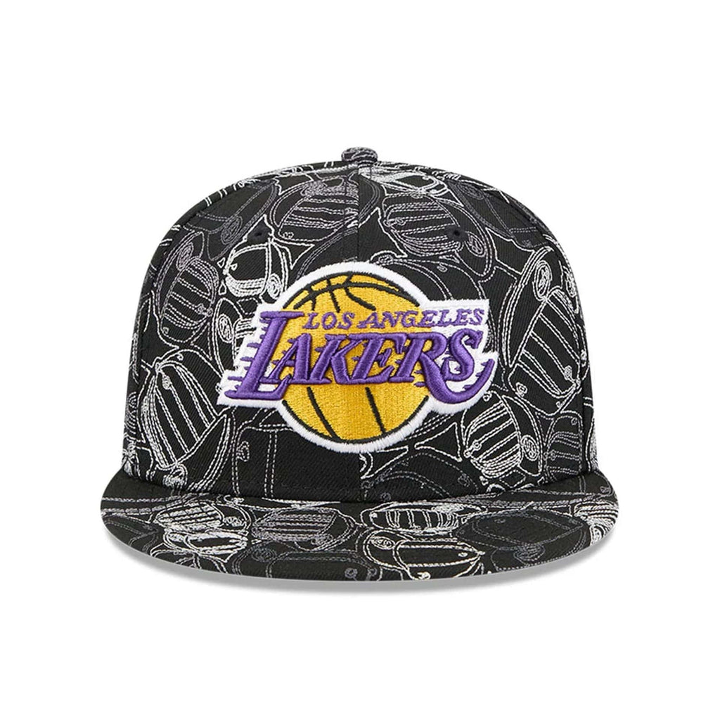 LA Lakers NBA Cap Scramble Black 59FIFTY Fitted Cap