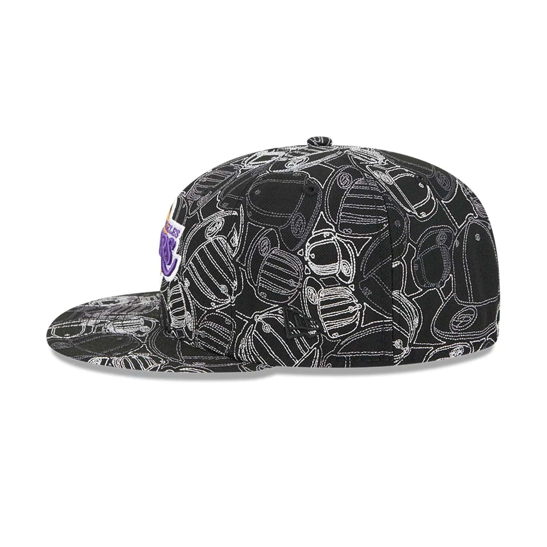 LA Lakers NBA Cap Scramble Black 59FIFTY Fitted Cap