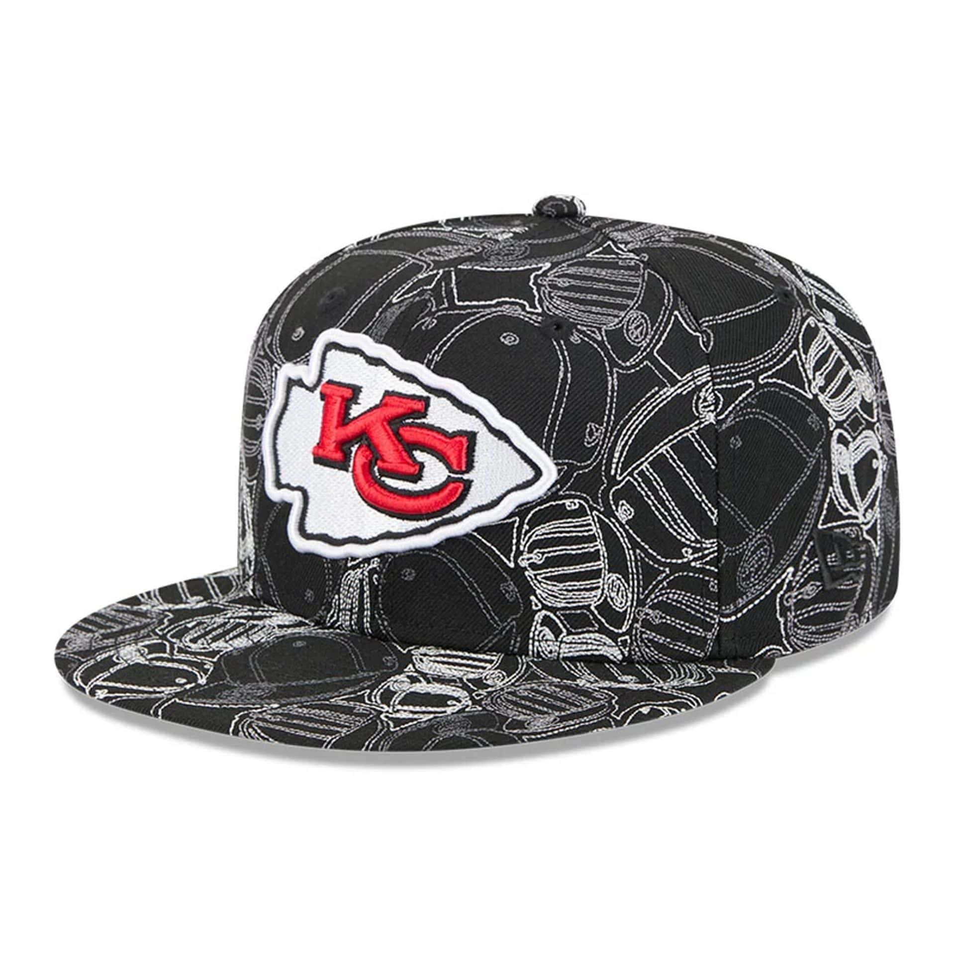 Kansas City Chiefs NFL Cap Scramble Black 59FIFTY Fitted Cap