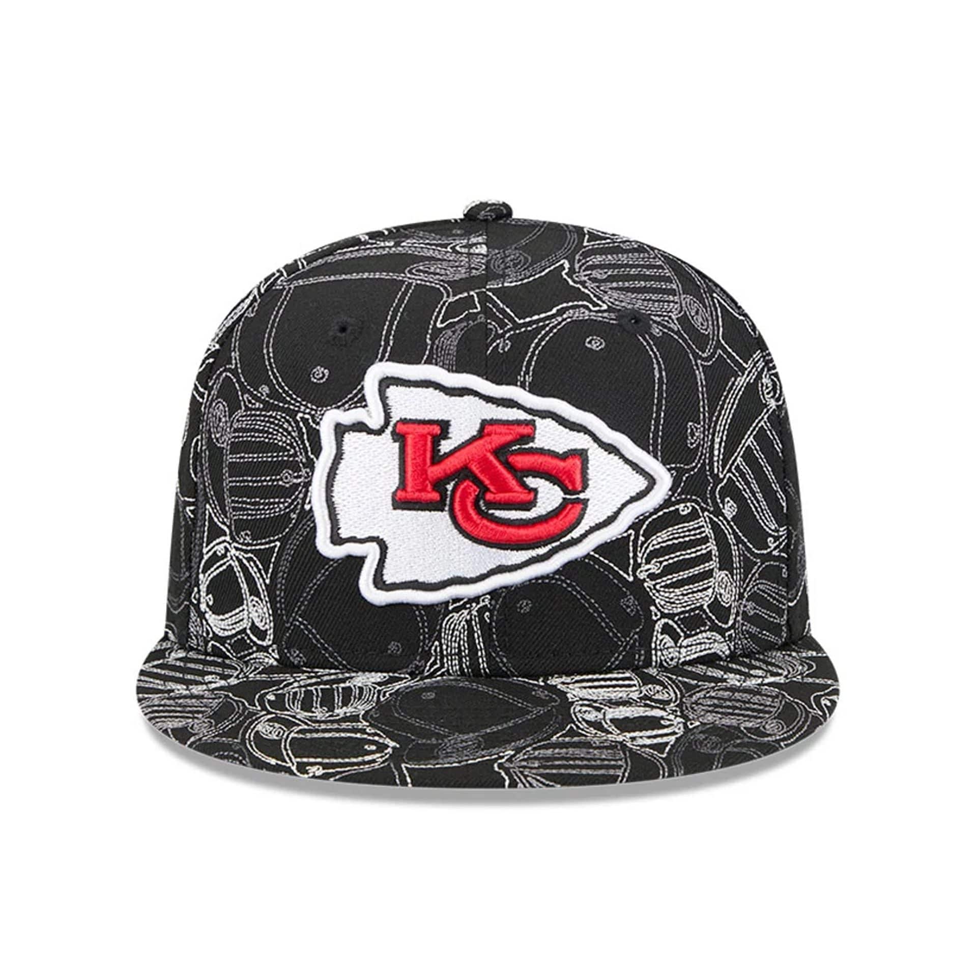 Kansas City Chiefs NFL Cap Scramble Black 59FIFTY Fitted Cap