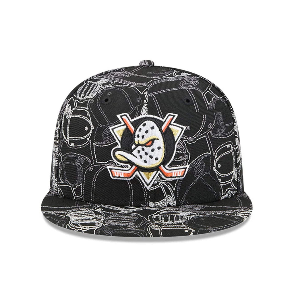 Anaheim Ducks NHL Cap Scramble Black 59FIFTY Fitted Cap