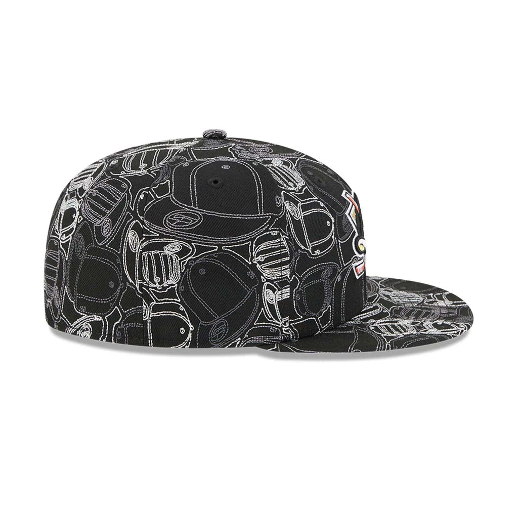 Anaheim Ducks NHL Cap Scramble Black 59FIFTY Fitted Cap