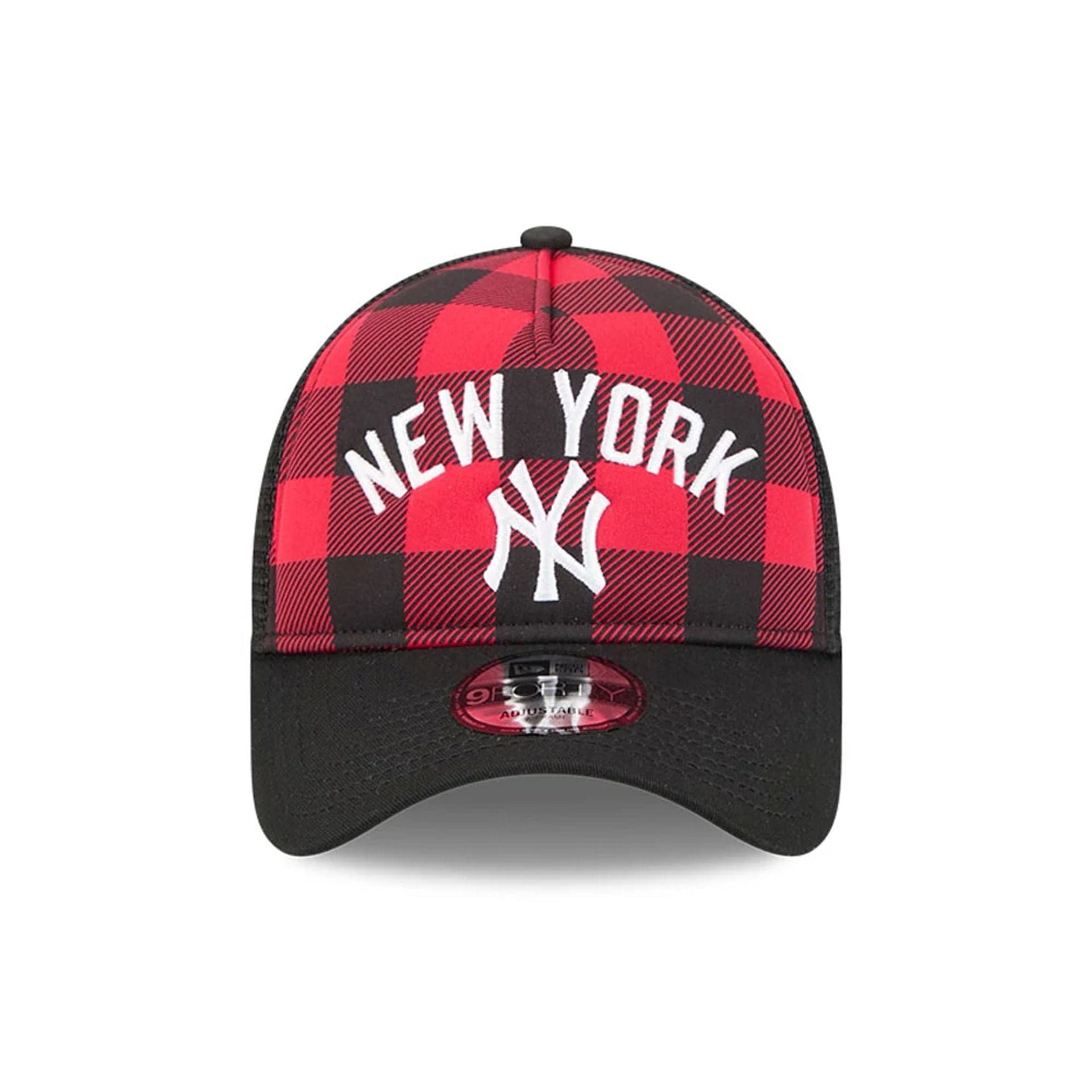 New York Yankees MLB Novelty Check Black 9FORTY A-Frame Adjustable Cap