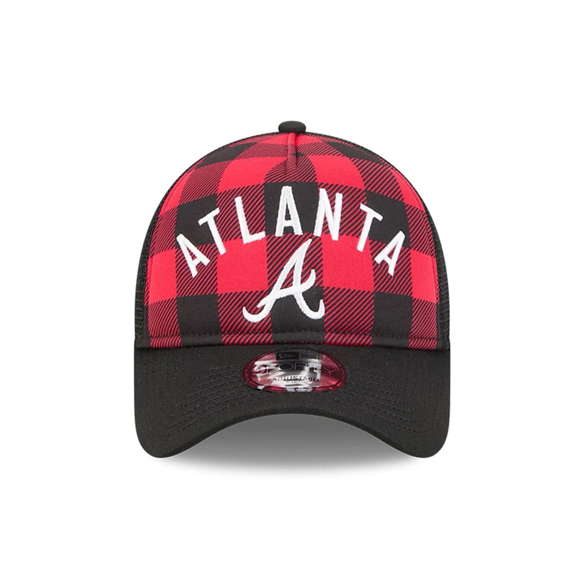 Atlanta Braves MLB Novelty Check Black 9FORTY A-Frame Adjustable Cap