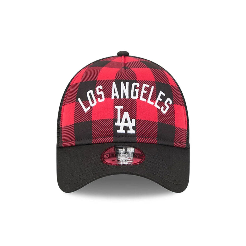 LA Dodgers MLB Novelty Check Black 9FORTY A-Frame Adjustable Cap