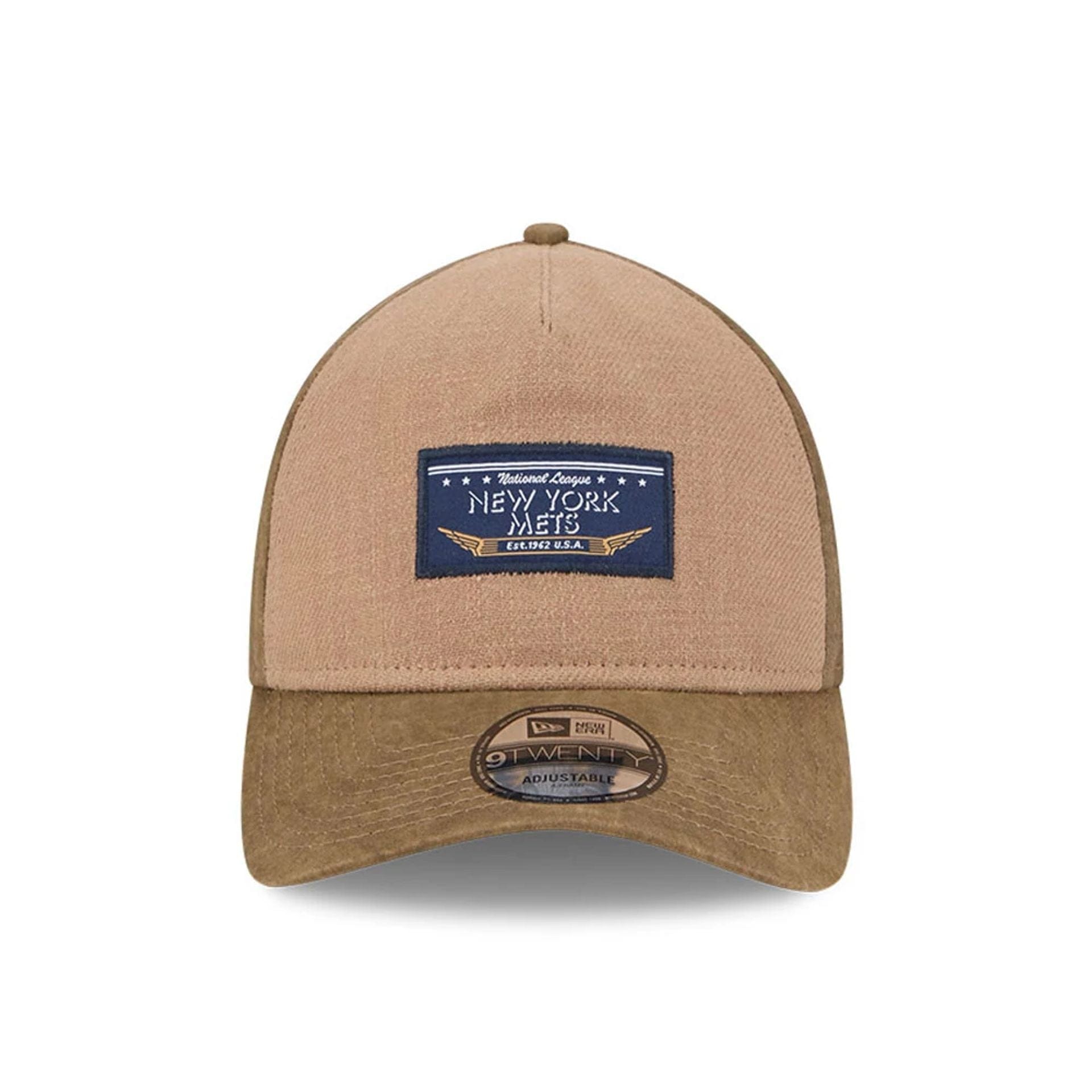 New York Mets MLB Open Brown 9TWENTY A-Frame Adjustable Cap