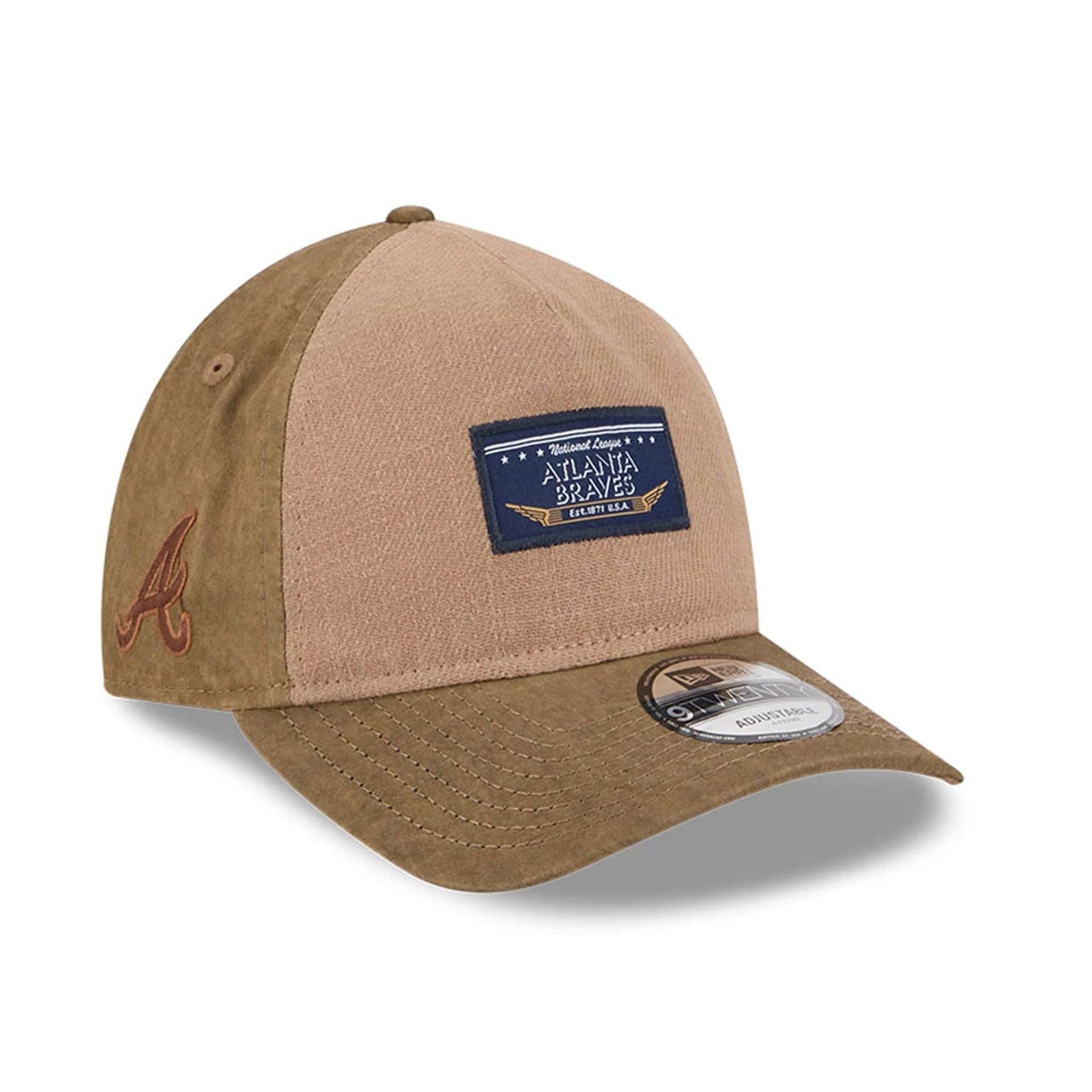 Atlanta Braves MLB Open Brown 9TWENTY A-Frame Adjustable Cap