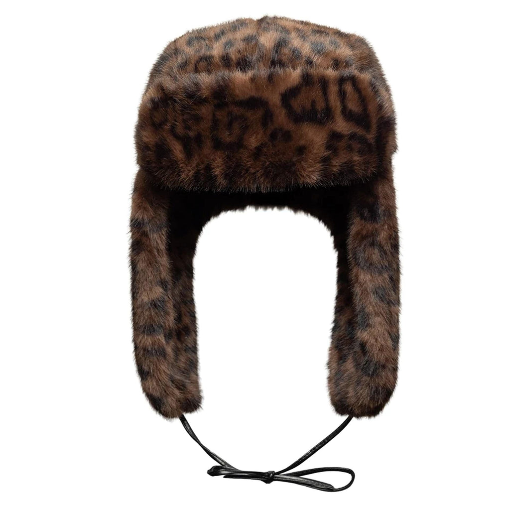New Era Leopard Brown Trapper Hat