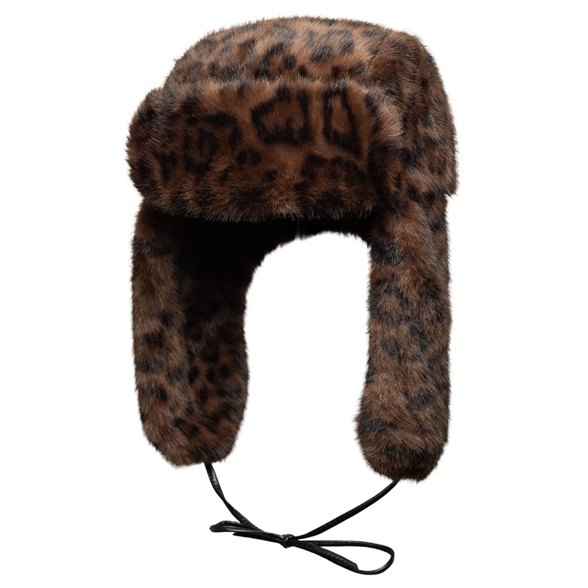 New Era Leopard Brown Trapper Hat