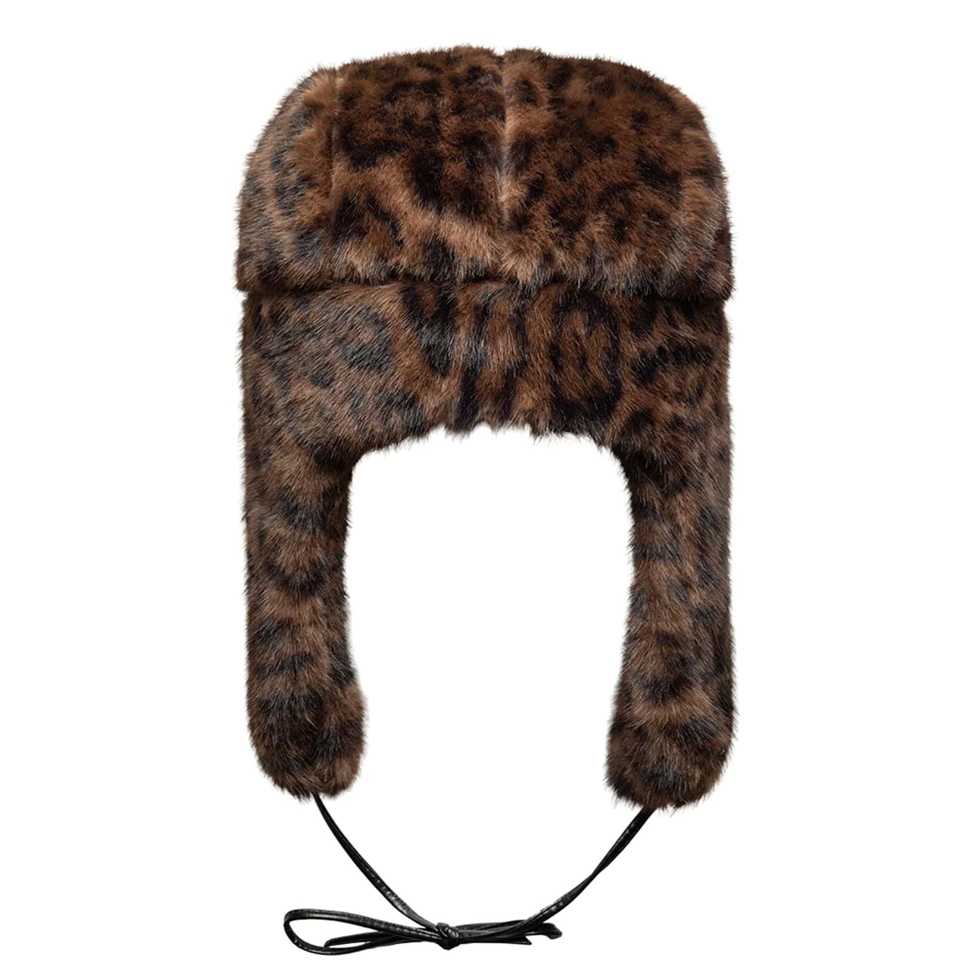 New Era Leopard Brown Trapper Hat