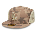 LA Dodgers MLB Cord Light Beige Downflap 59FIFTY Fitted Cap