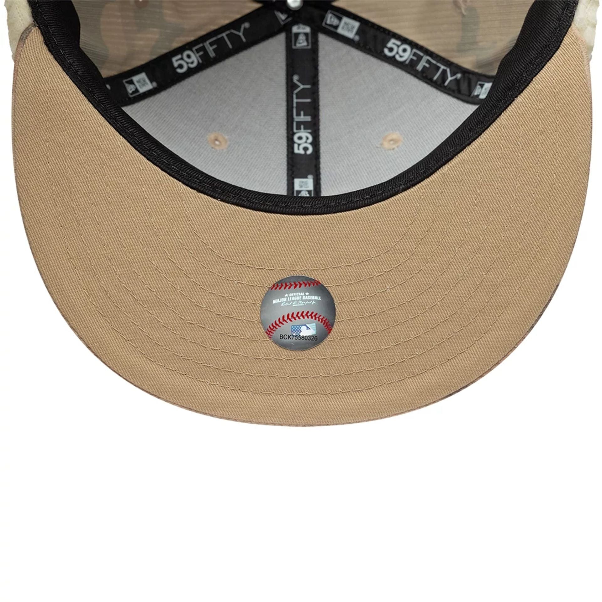 LA Dodgers MLB Cord Light Beige Downflap 59FIFTY Fitted Cap