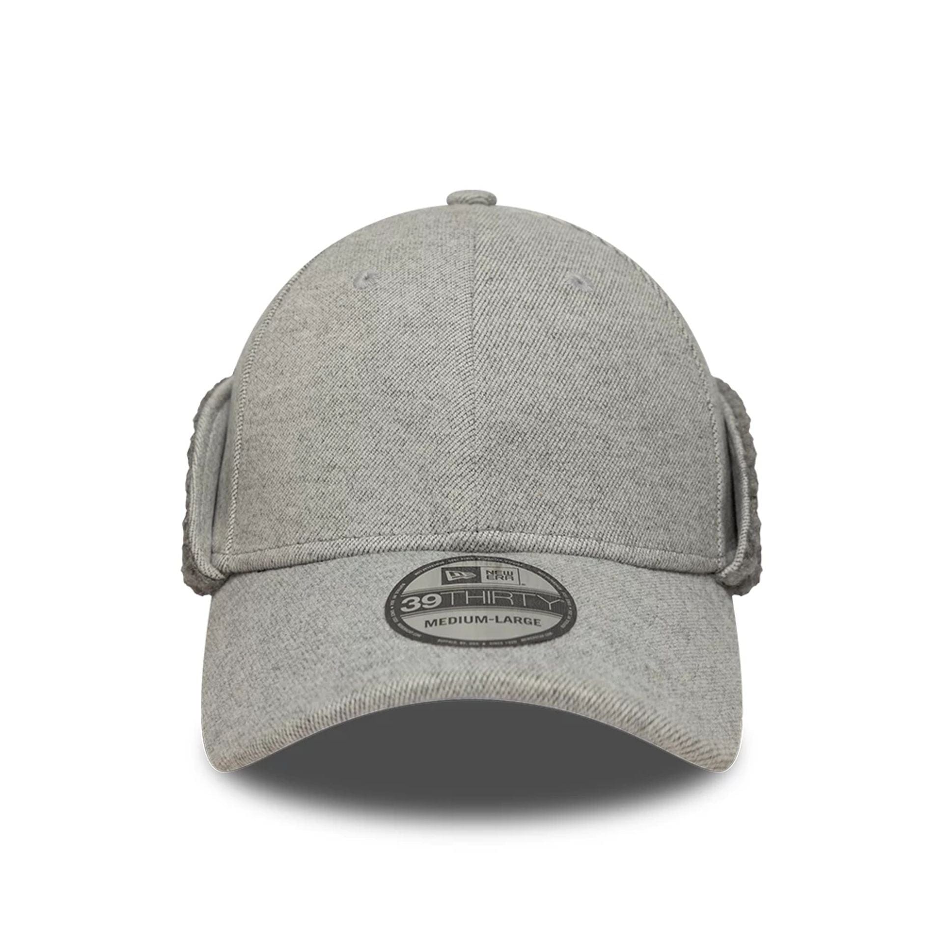 New Era Grey 39THIRTY Downflap Stretch Fit Cap