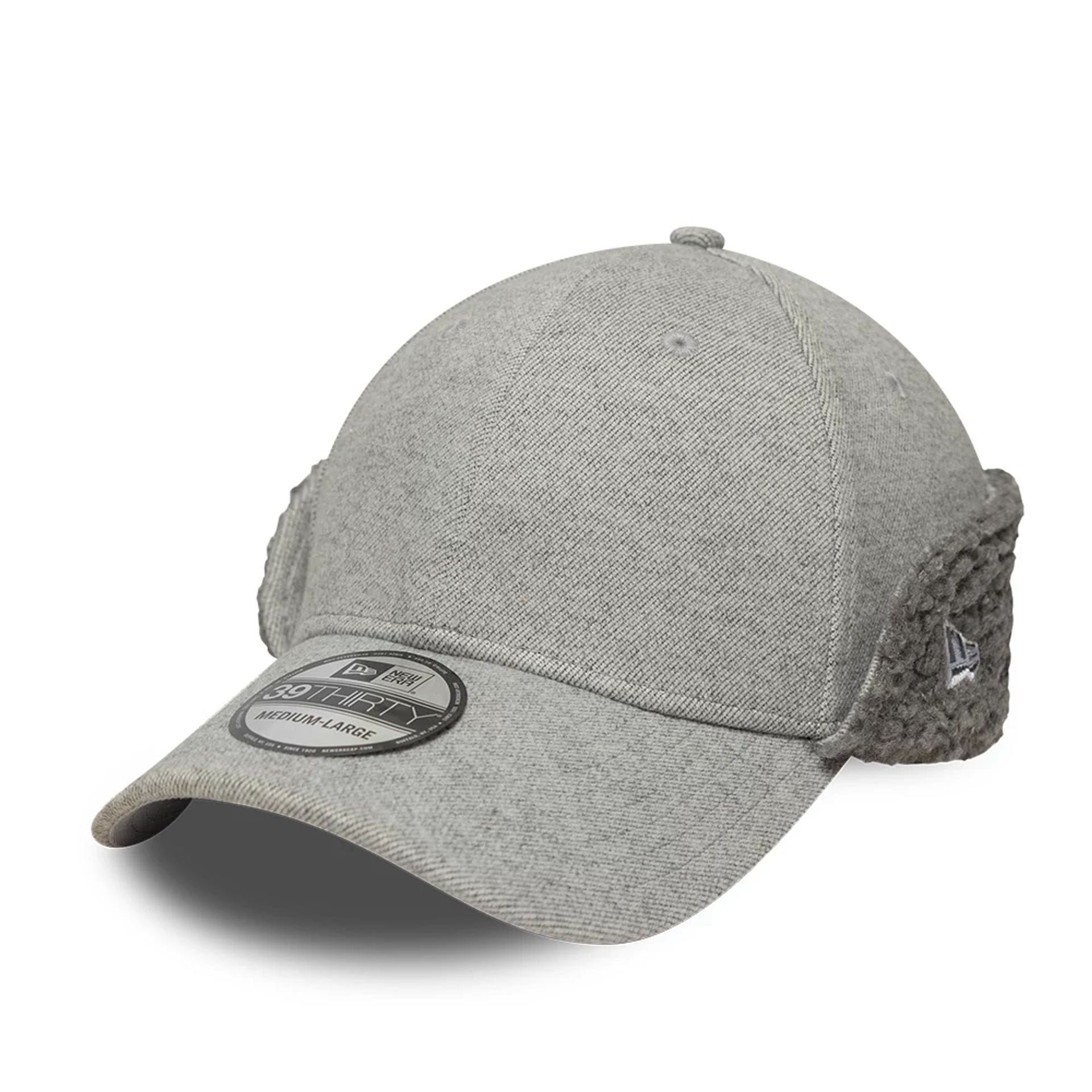 New Era Grey 39THIRTY Downflap Stretch Fit Cap