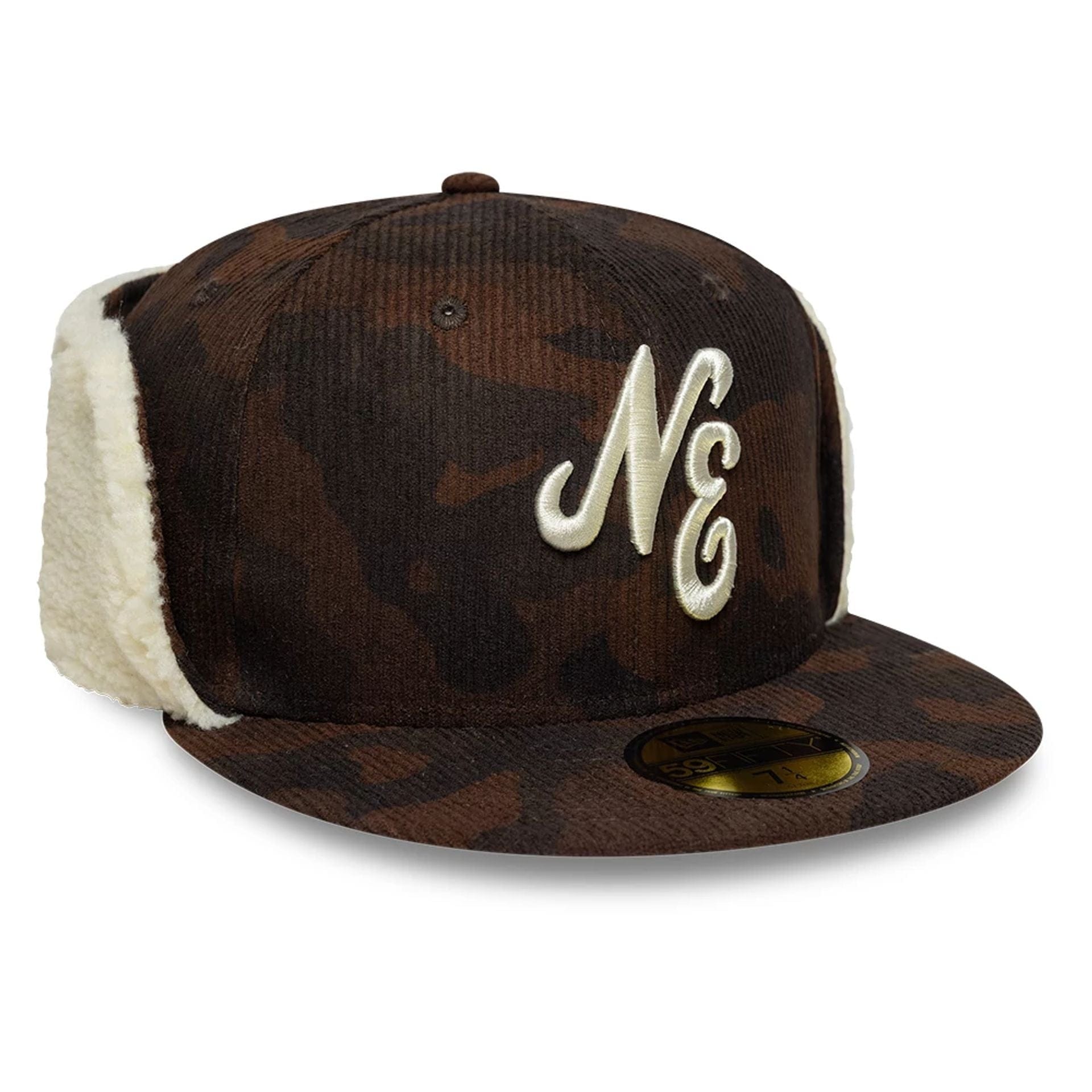 New Era Cord Dark Brown Downflap 59FIFTY Fitted Cap