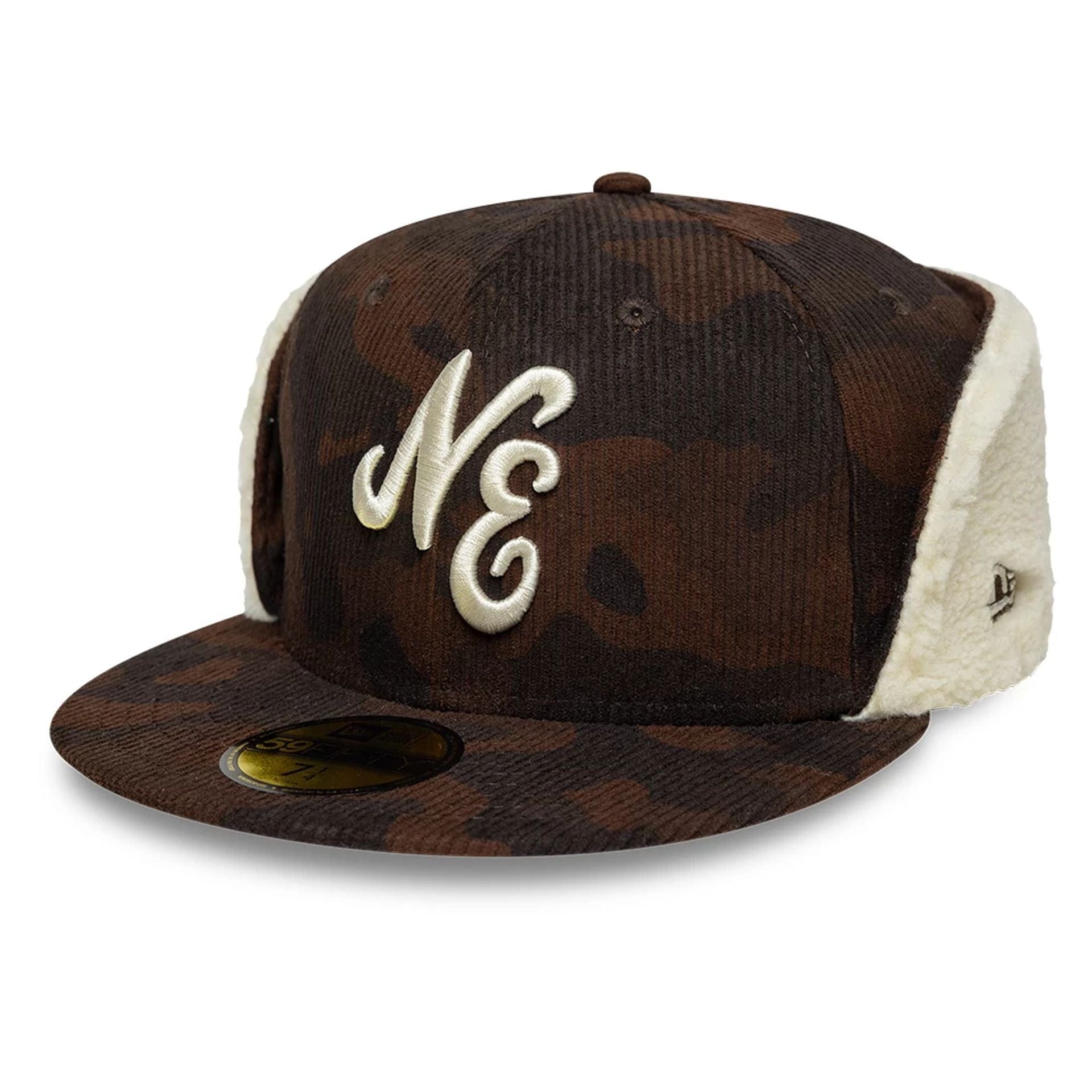 New Era Cord Dark Brown Downflap 59FIFTY Fitted Cap