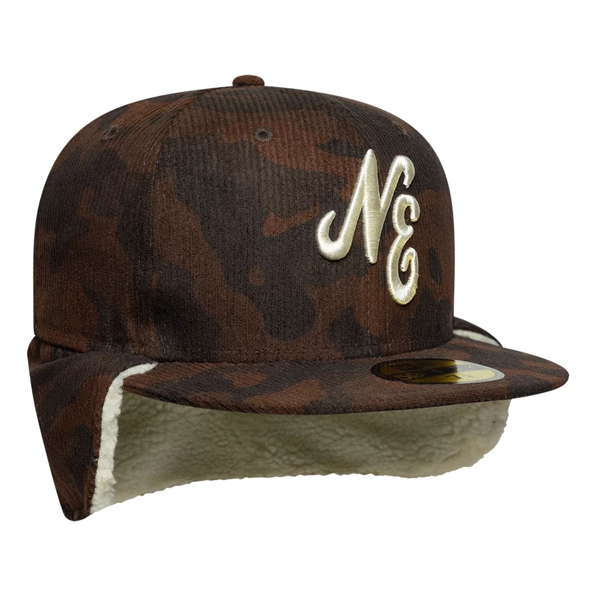 New Era Cord Dark Brown Downflap 59FIFTY Fitted Cap