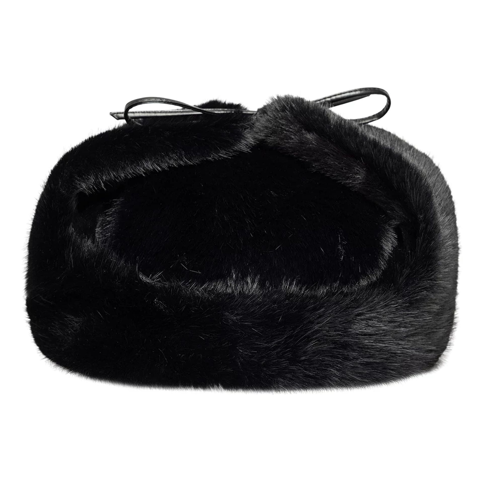 New Era Faux Fur Black Trapper Hat