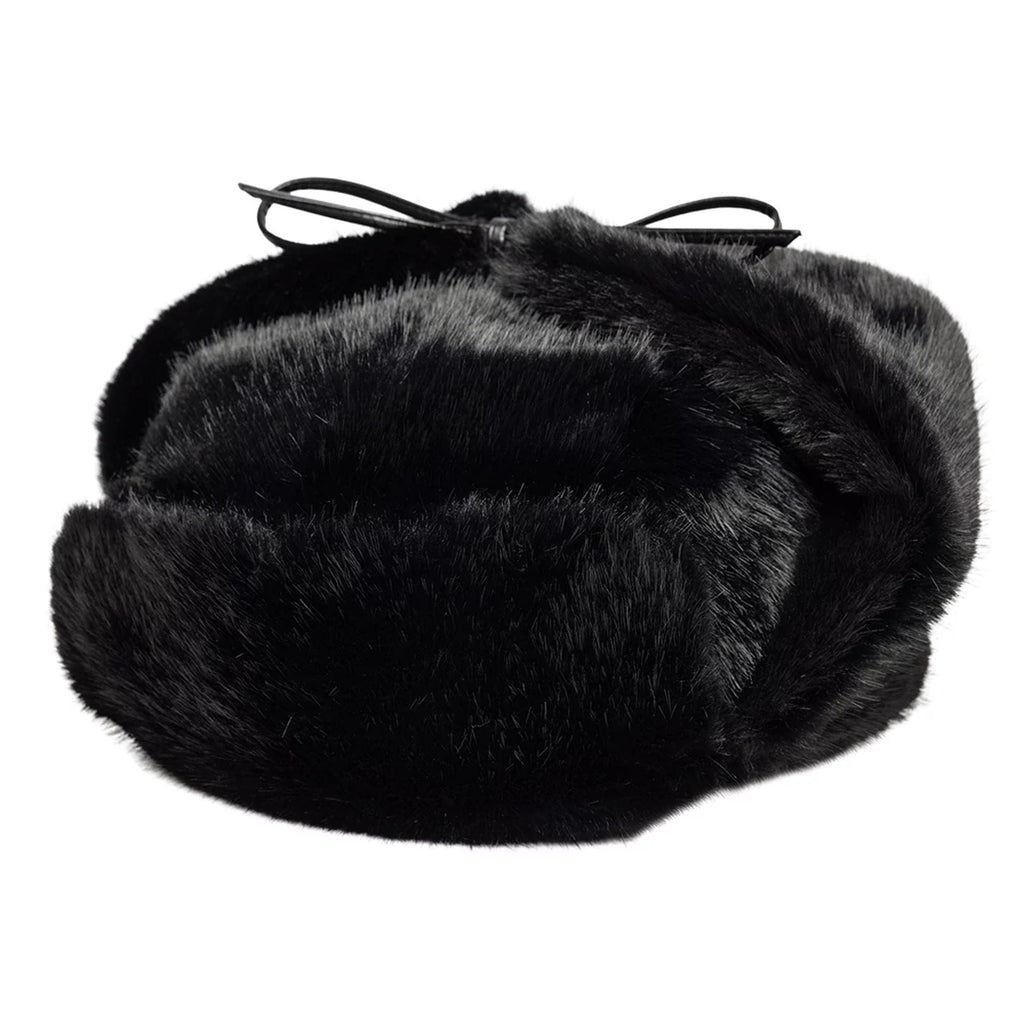 New Era Faux Fur Black Trapper Hat