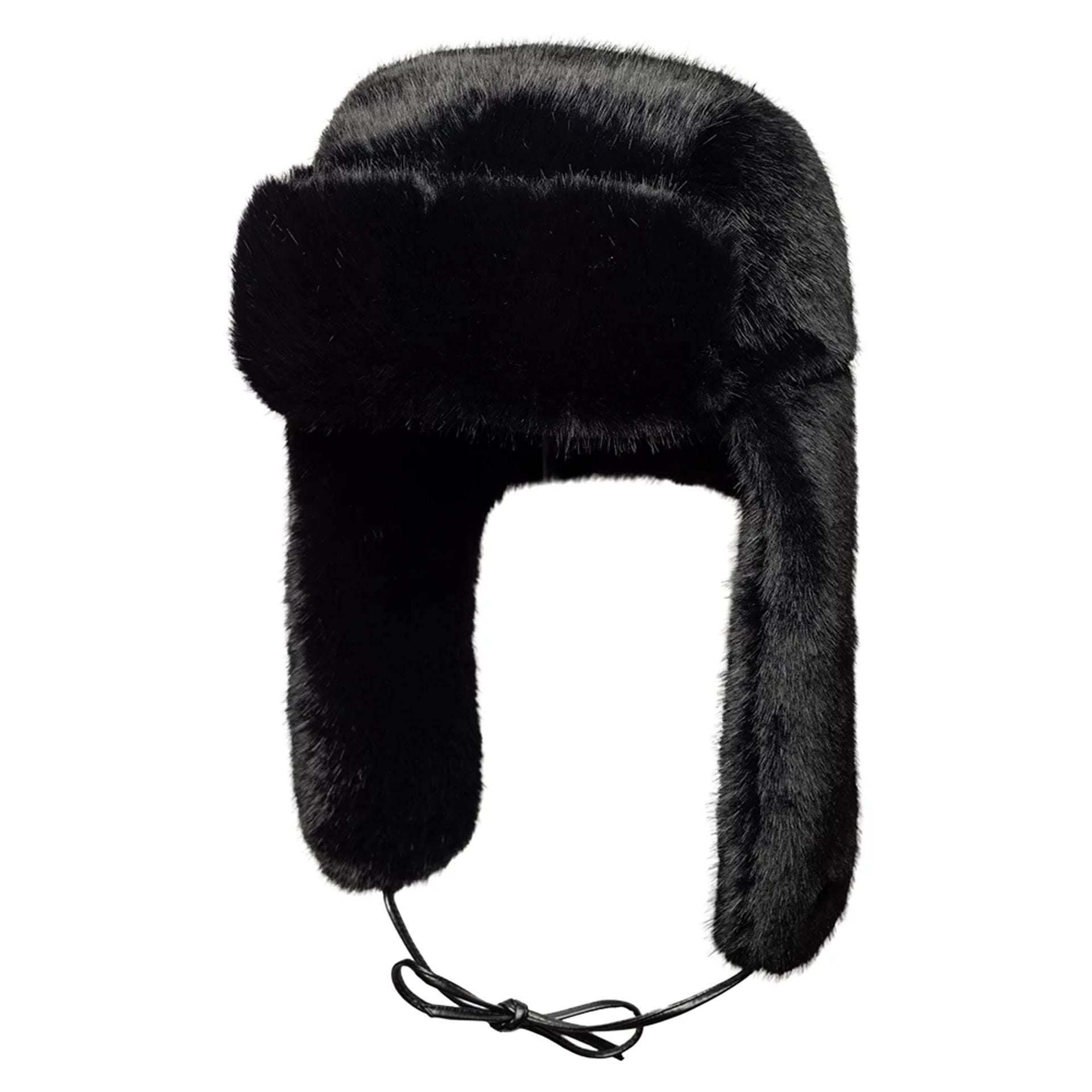 New Era Faux Fur Black Trapper Hat