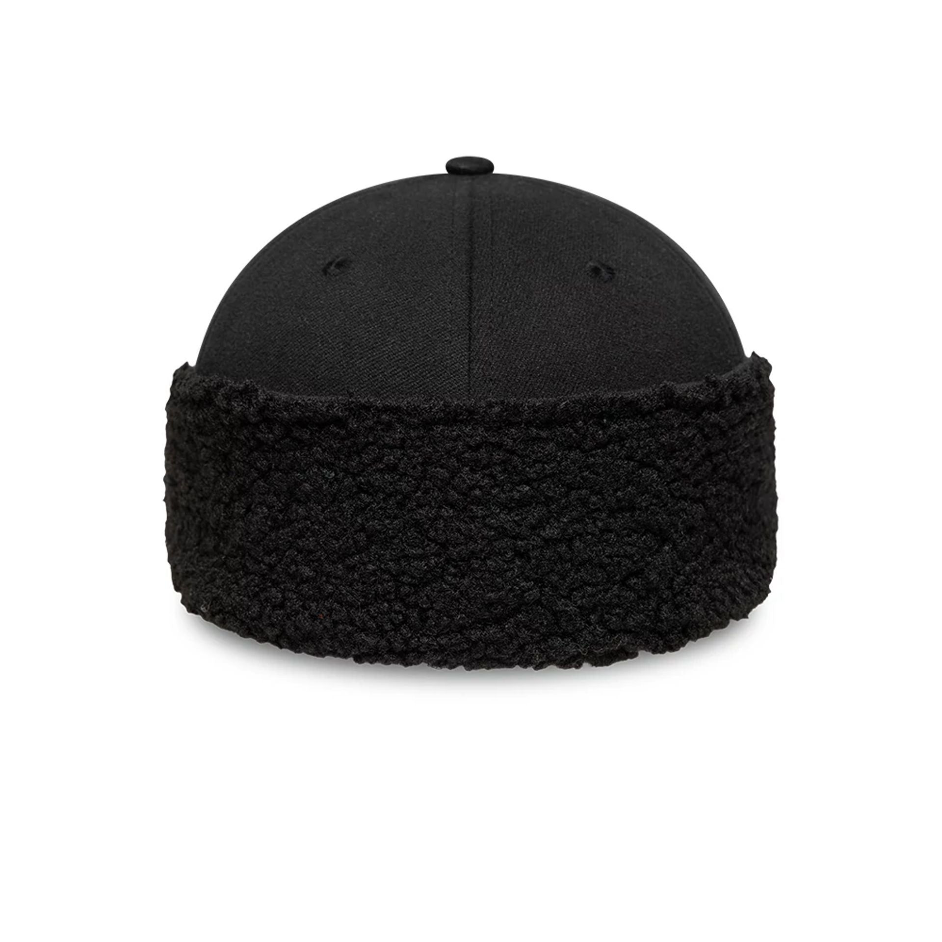 New Era Black 39THIRTY Downflap Stretch Fit Cap