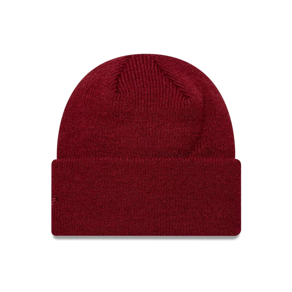 New Era Borg Dark Red Cuff knit Beanie Hat