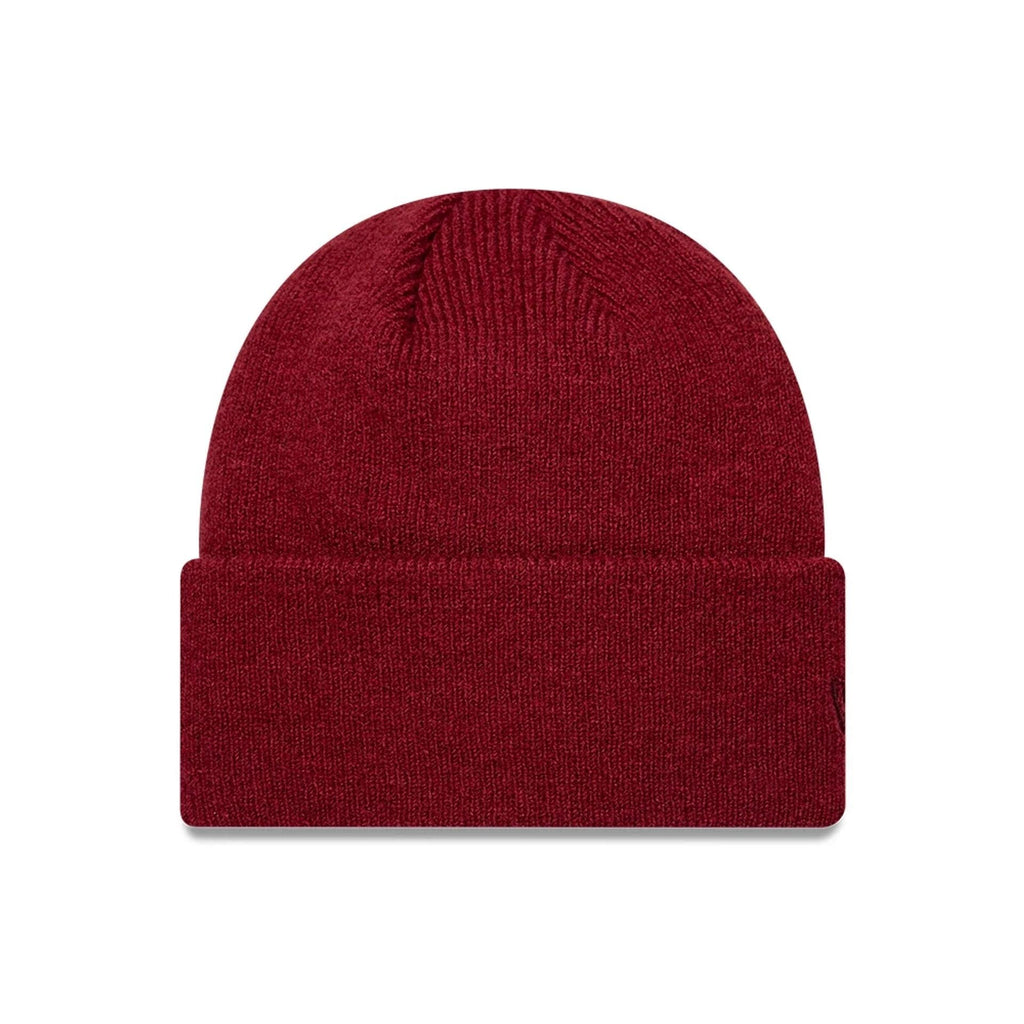 New Era Borg Dark Red Cuff knit Beanie Hat