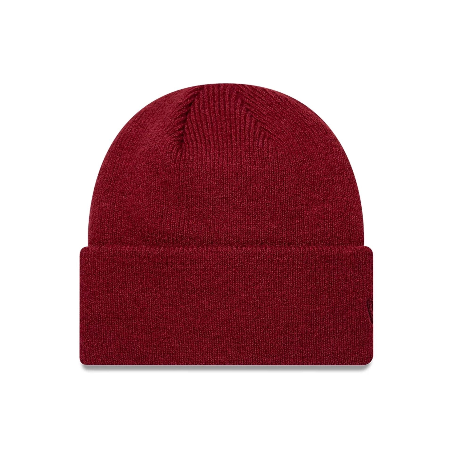 New Era Borg Dark Red Cuff knit Beanie Hat