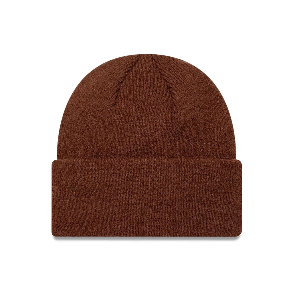New Era Borg Dark Brown Cuff knit Beanie Hat