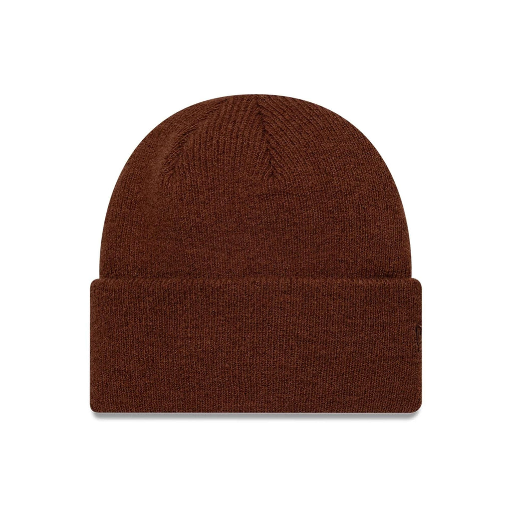 New Era Borg Dark Brown Cuff knit Beanie Hat