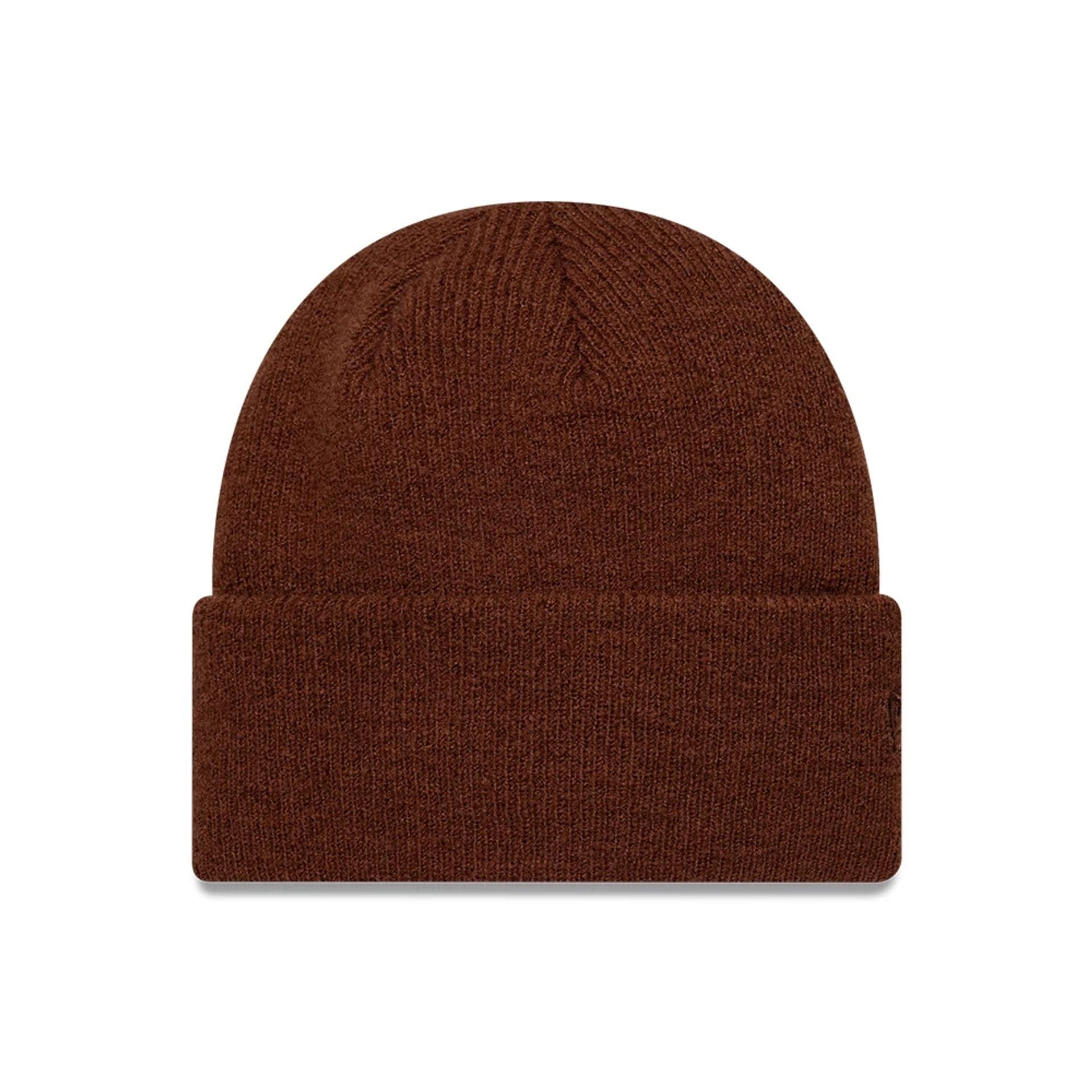 New Era Borg Dark Brown Cuff knit Beanie Hat