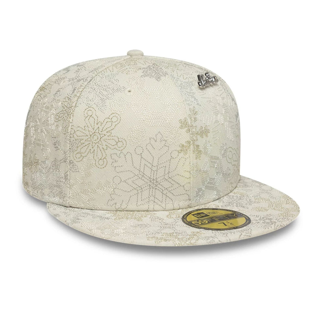 New Era Winter Snowflakes Light Beige 59FIFTY Fitted Cap