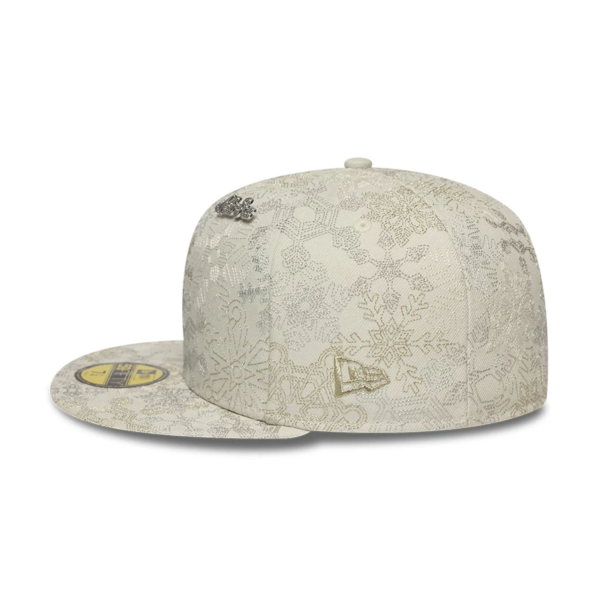New Era Winter Snowflakes Light Beige 59FIFTY Fitted Cap