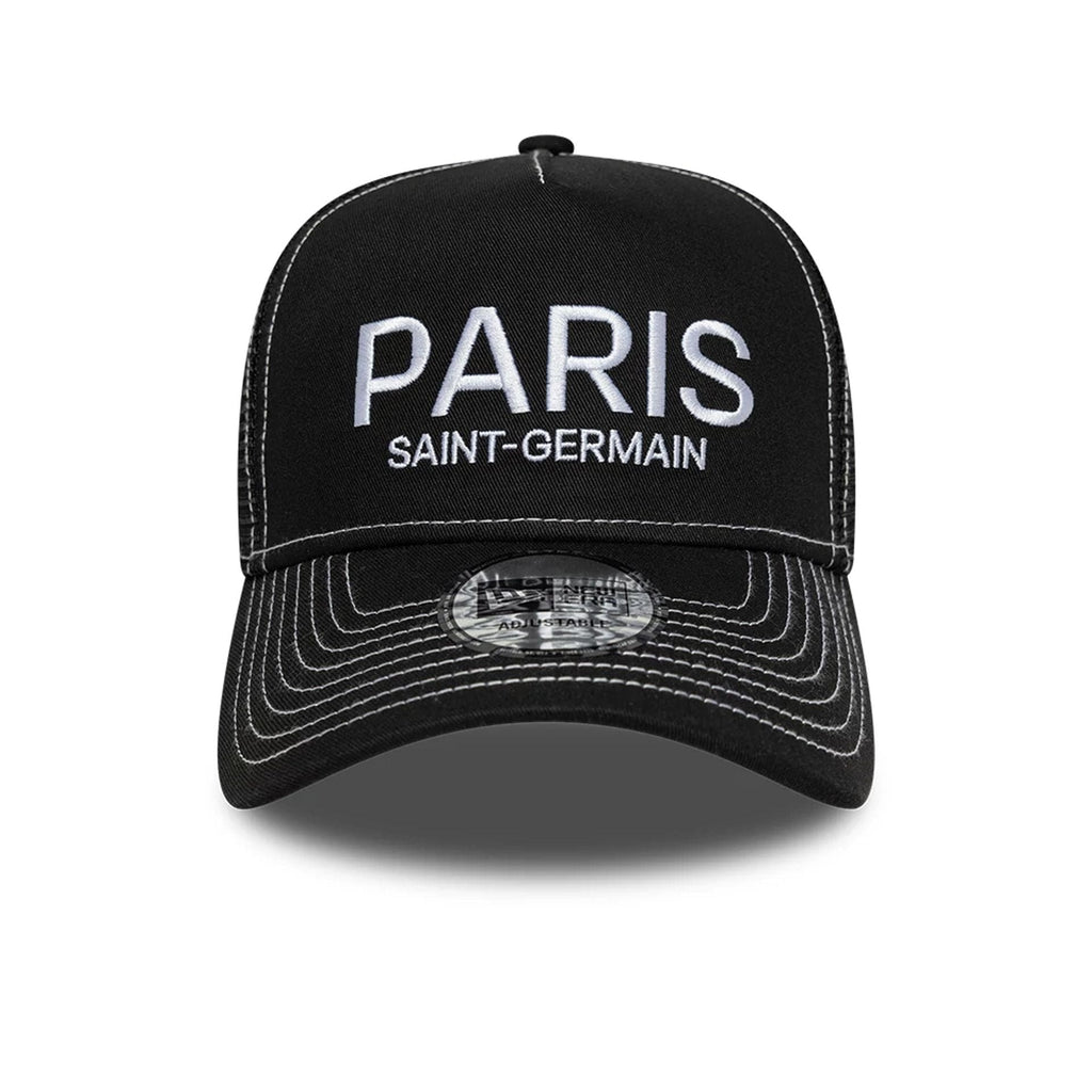 Paris Saint Germain Black 9FORTY E-Frame Trucker Adjustable Cap