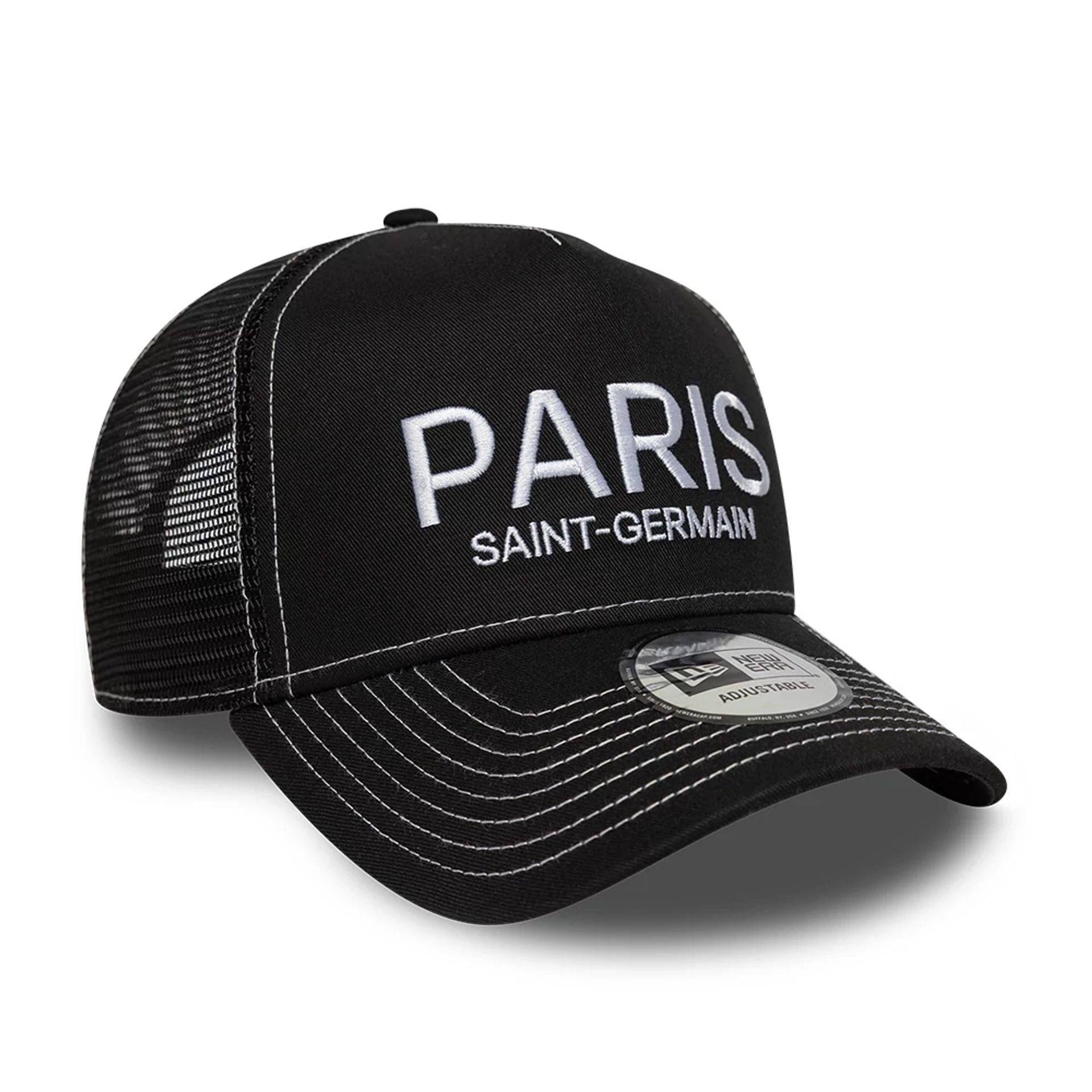 Paris Saint Germain Black 9FORTY E-Frame Trucker Adjustable Cap