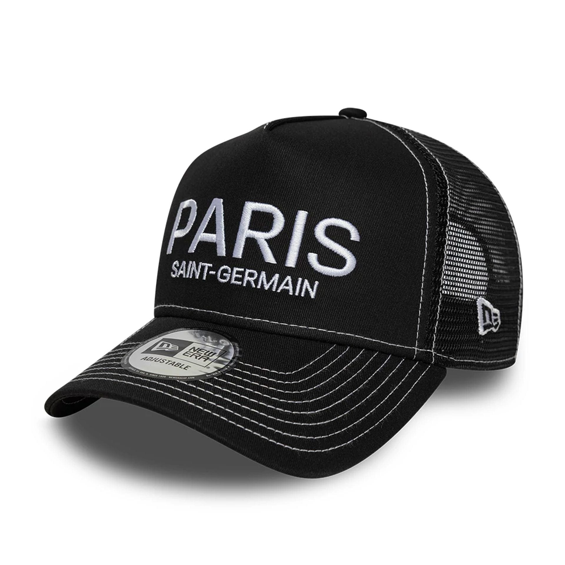 Paris Saint Germain Black 9FORTY E-Frame Trucker Adjustable Cap