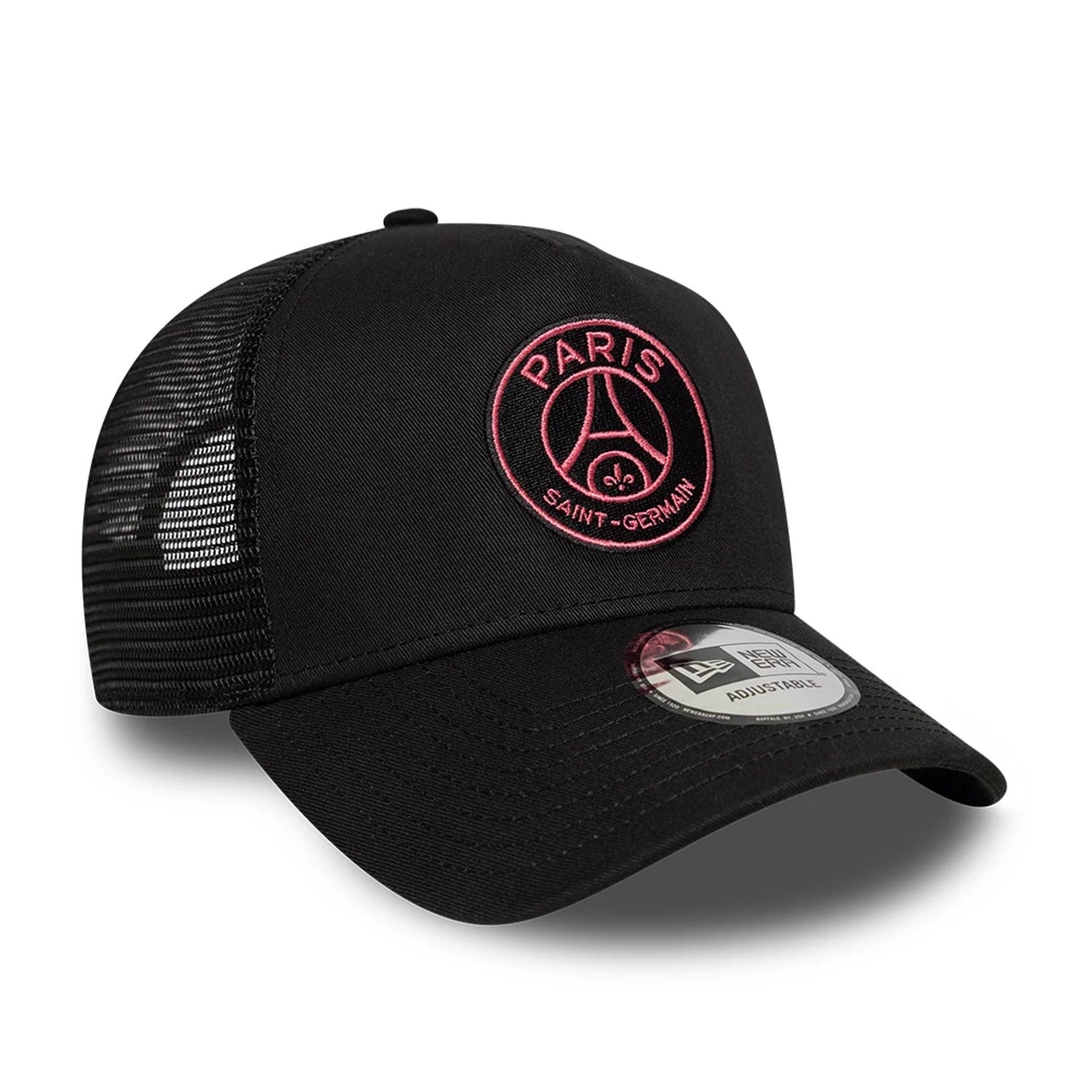 Paris Saint Germain Pop Black 9FORTY E-Frame Trucker Adjustable Cap