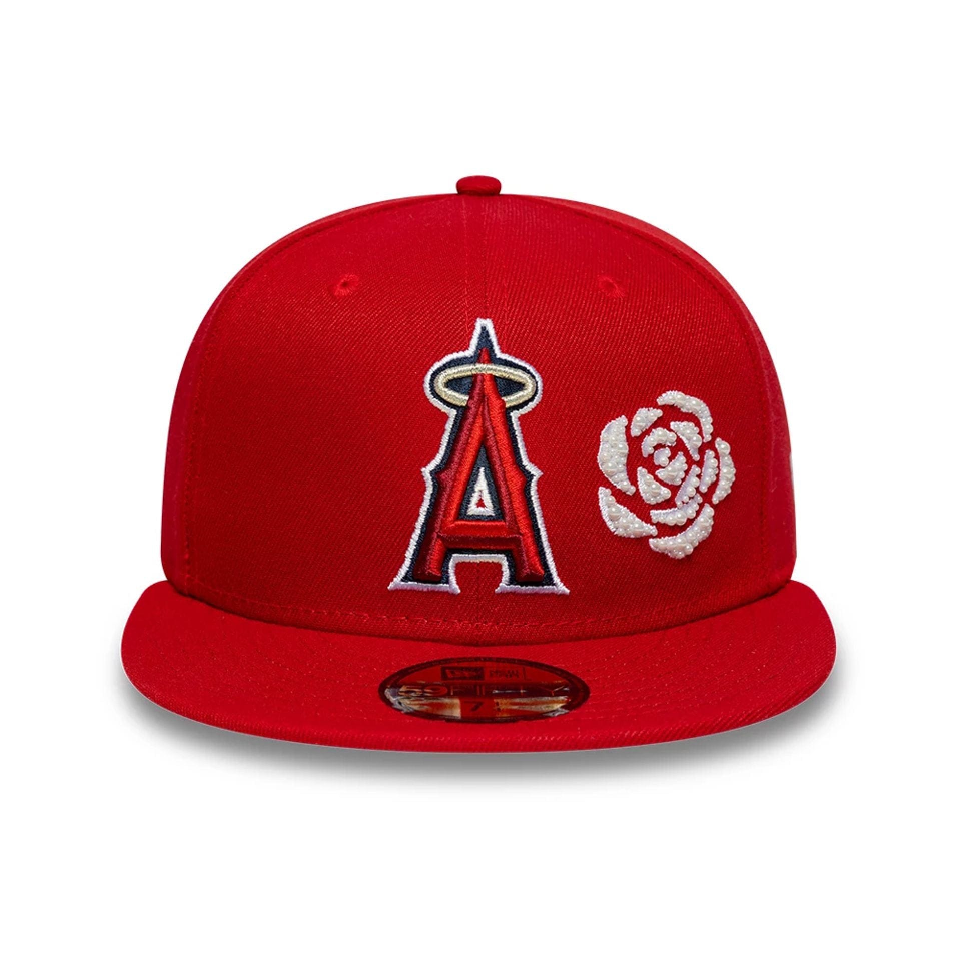 LA Angels MLB Faux Pearl Icon Red 59FIFTY Fitted Cap