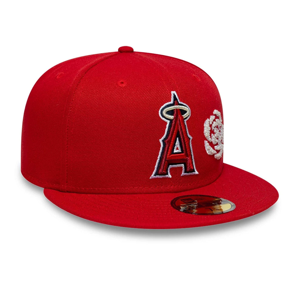 LA Angels MLB Faux Pearl Icon Red 59FIFTY Fitted Cap