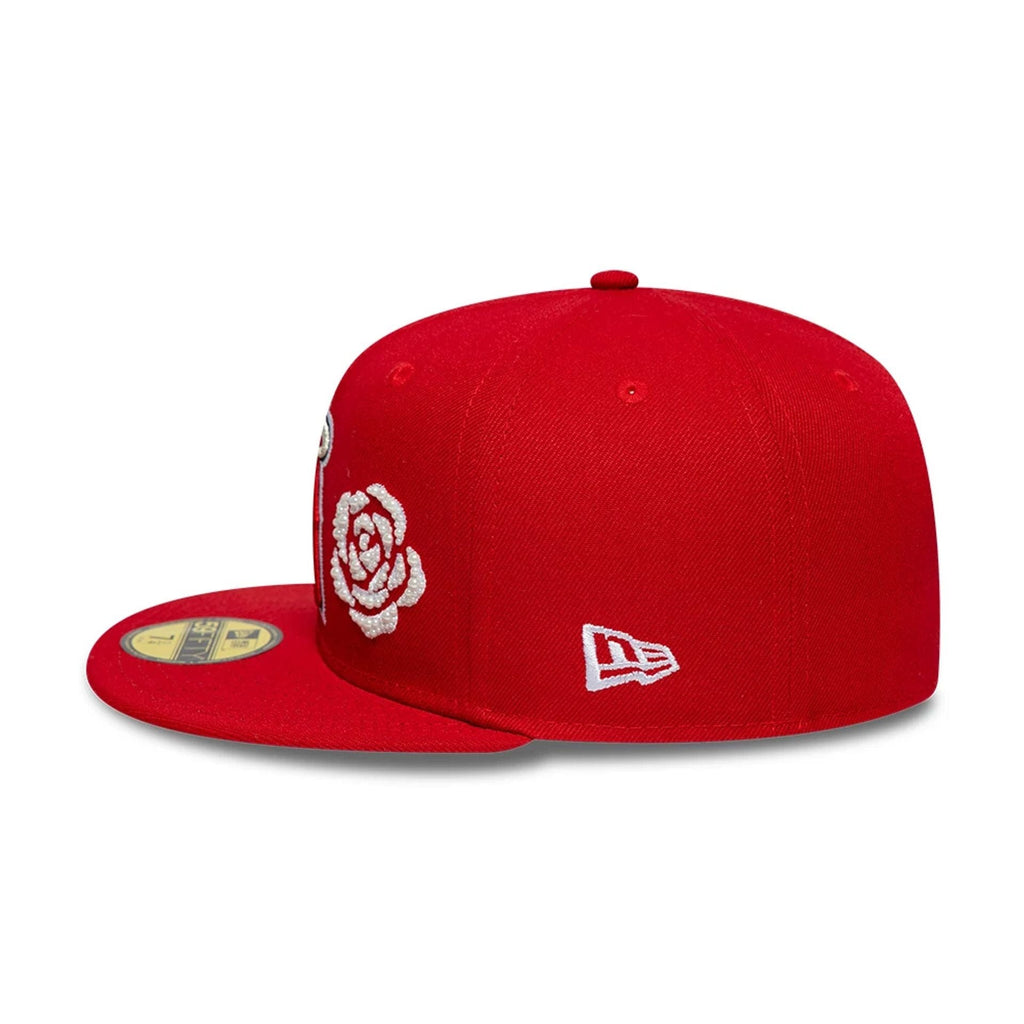 LA Angels MLB Faux Pearl Icon Red 59FIFTY Fitted Cap